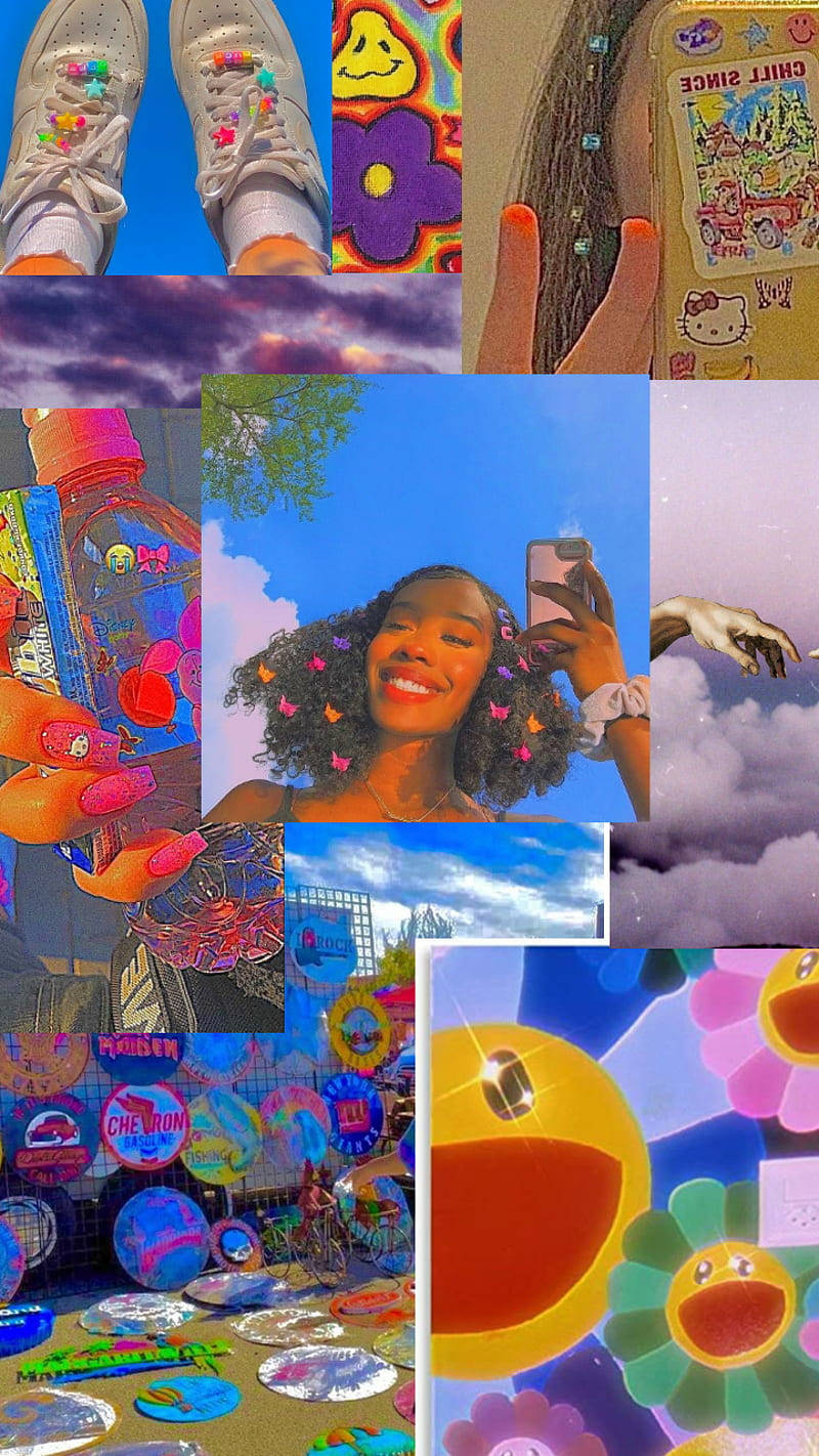 Estetika Indie Kid na Collage ng Mga Cute na Bagay Wallpaper