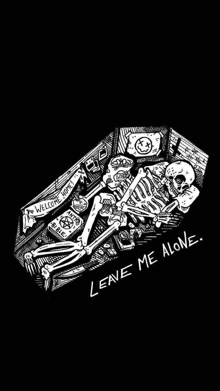 Estetika ng Skeleton Emo Wallpaper