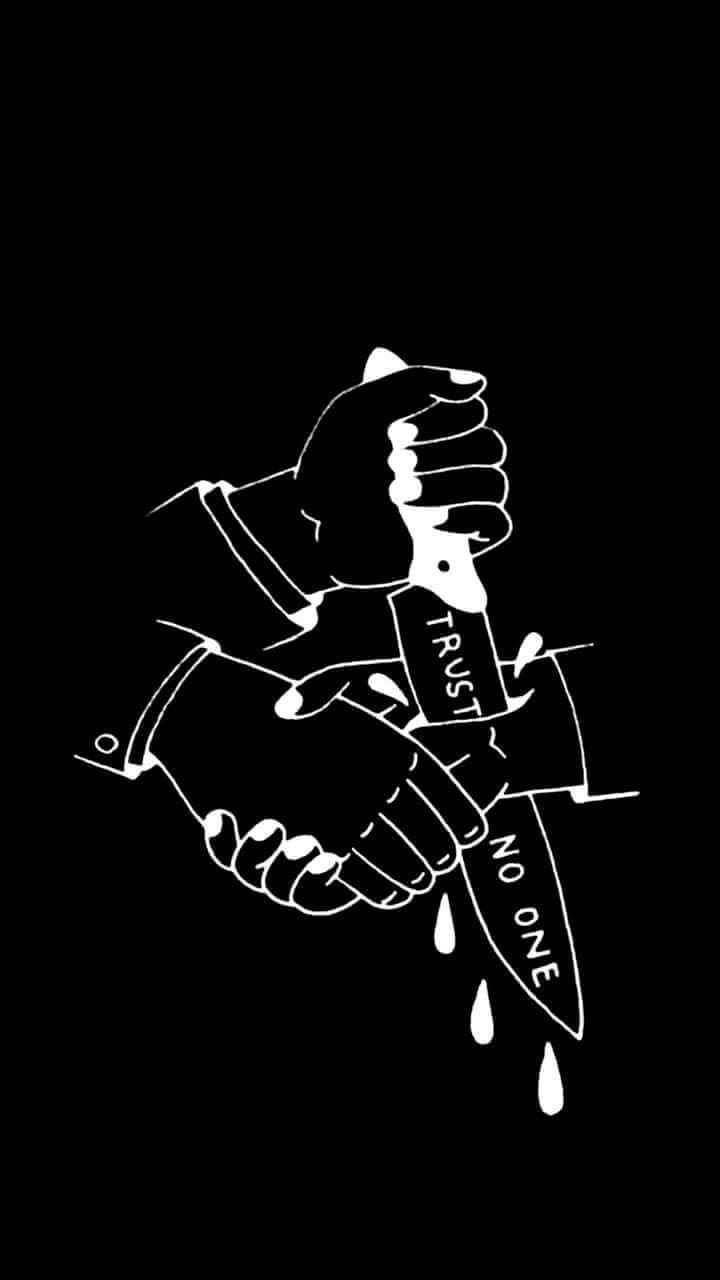 Estetikang Emo na Digital na Ilustrasyon Wallpaper