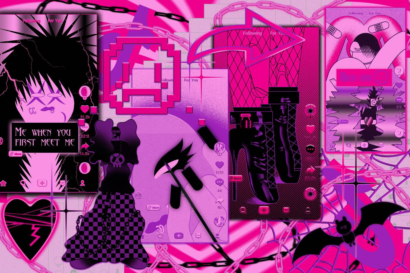 Estetikang Emo na Retro Vibe Wallpaper