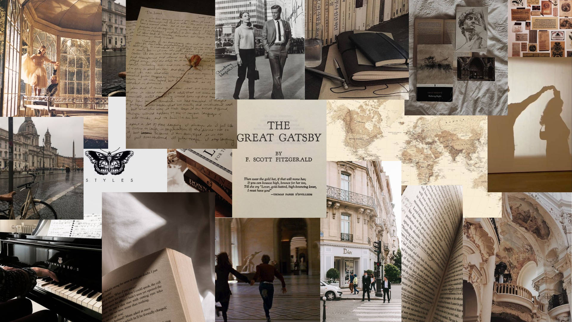 Estetikang Light Academia na Great Gatsby Wallpaper