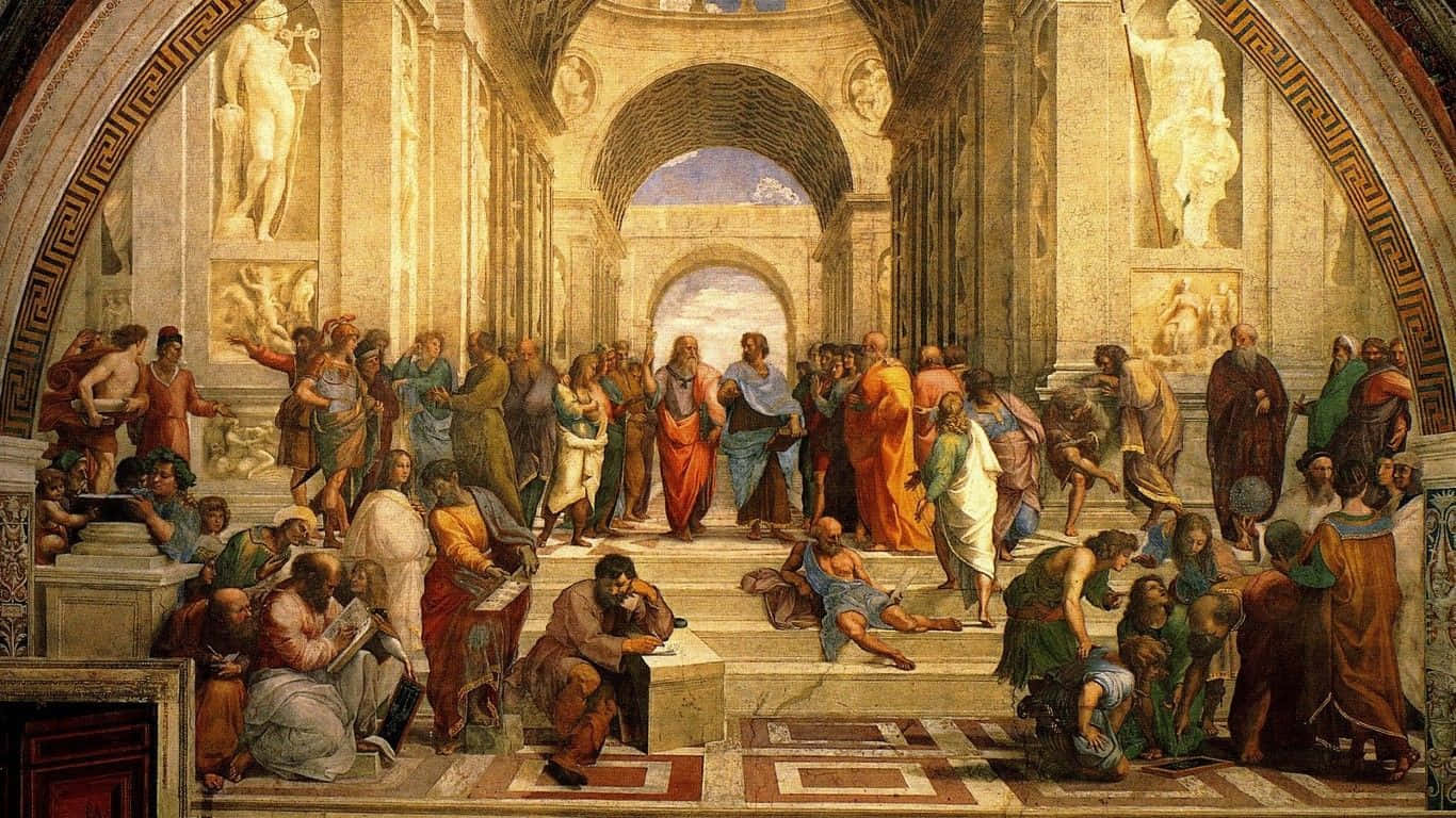 Estetikang Renaissance ng Paaralan ng Atenas Wallpaper