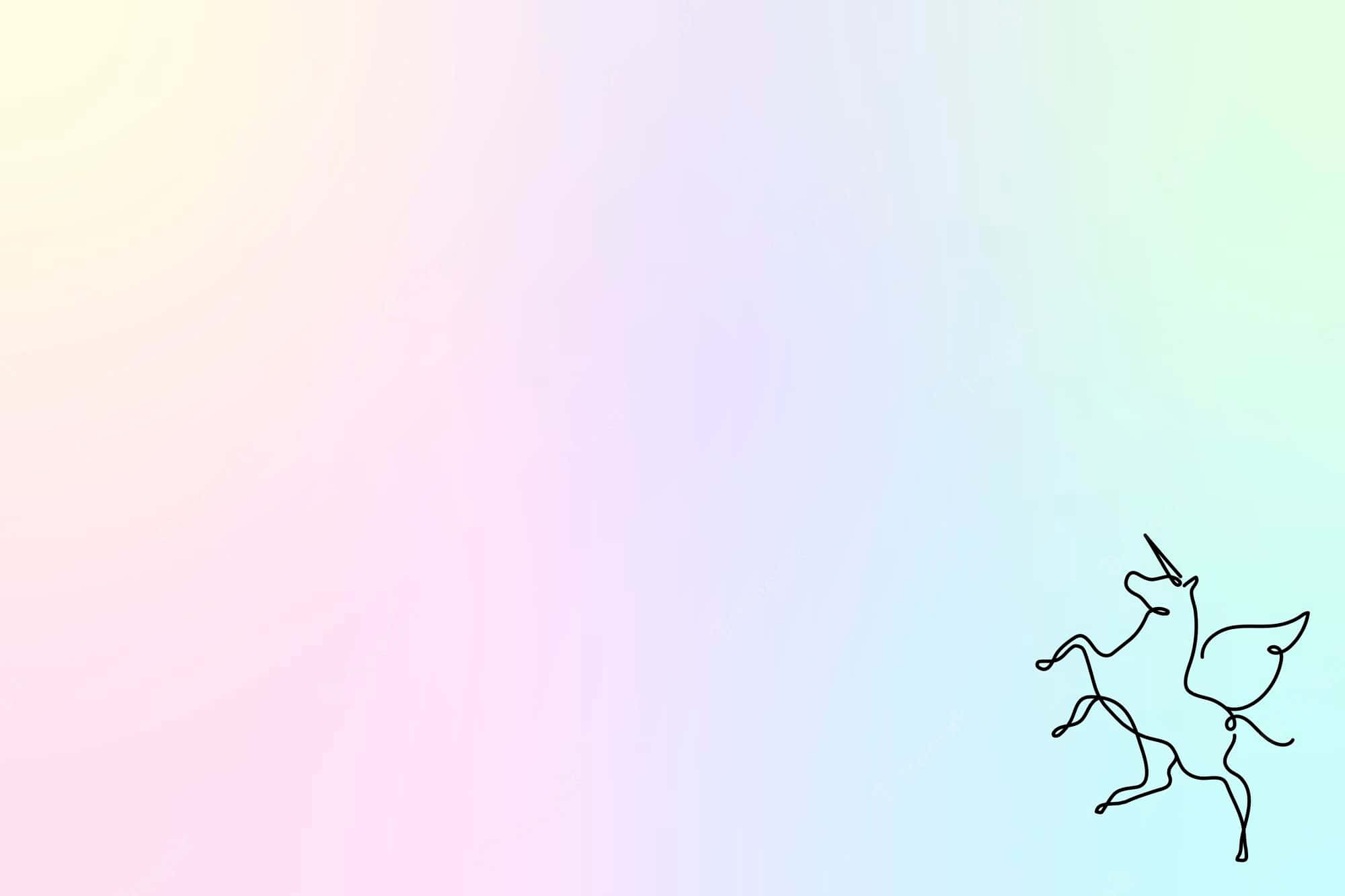 Estetikong Lumilipad na Unicorn Wallpaper
