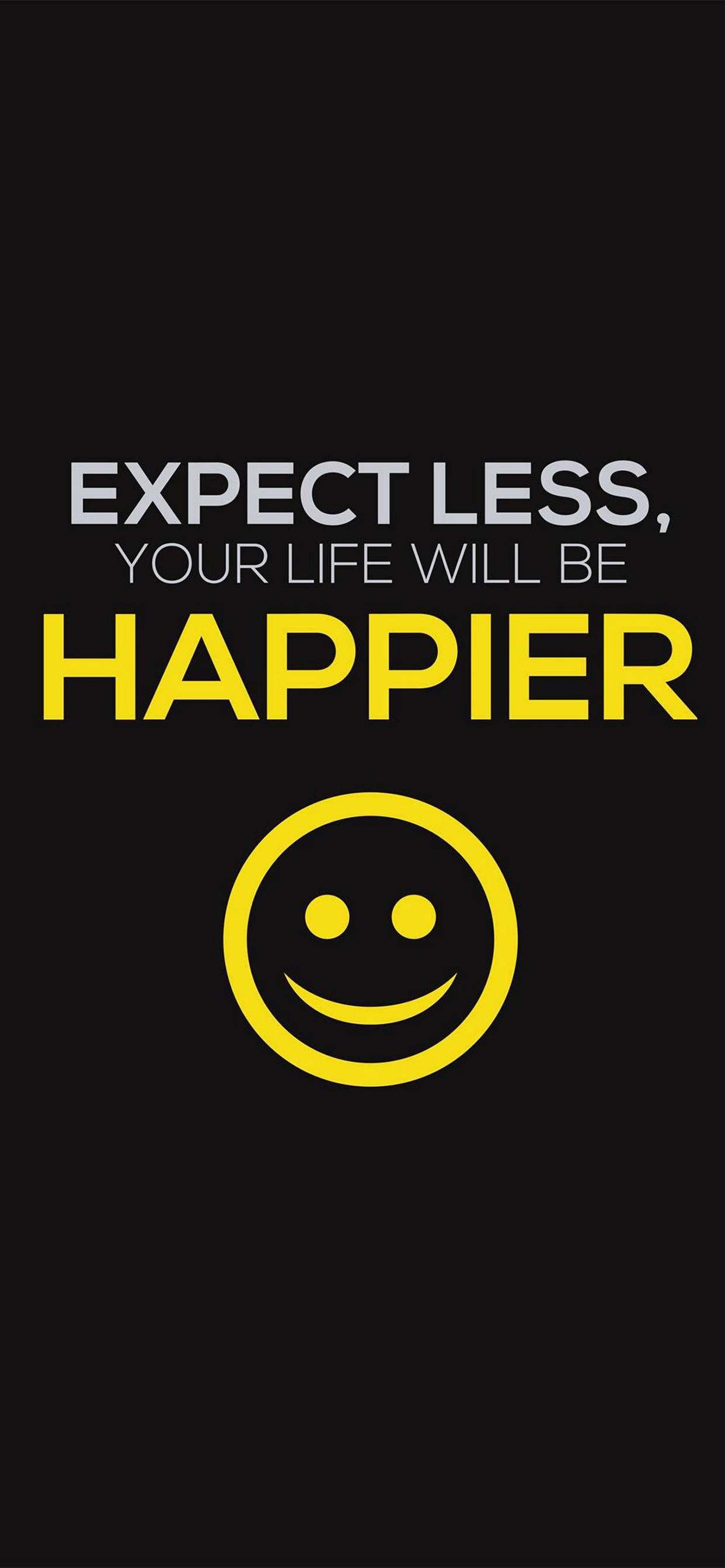 Expect Less Motivational iPhone Wallpaper