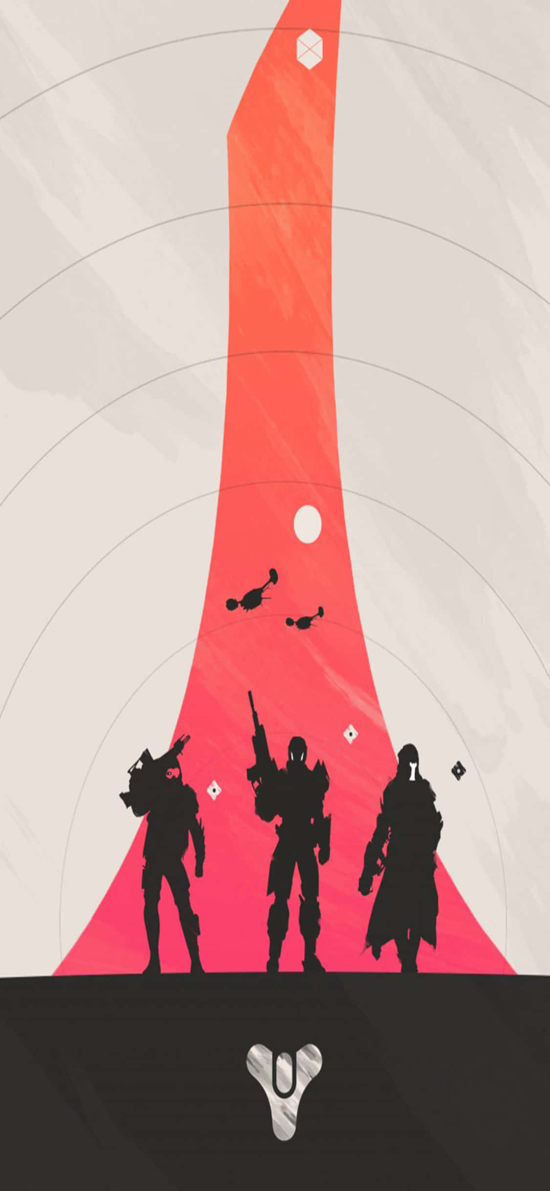 Maranasan ang Epik na Pakikipagsapalaran gamit ang iPhone XS at ang video game na Destiny 2. Wallpaper