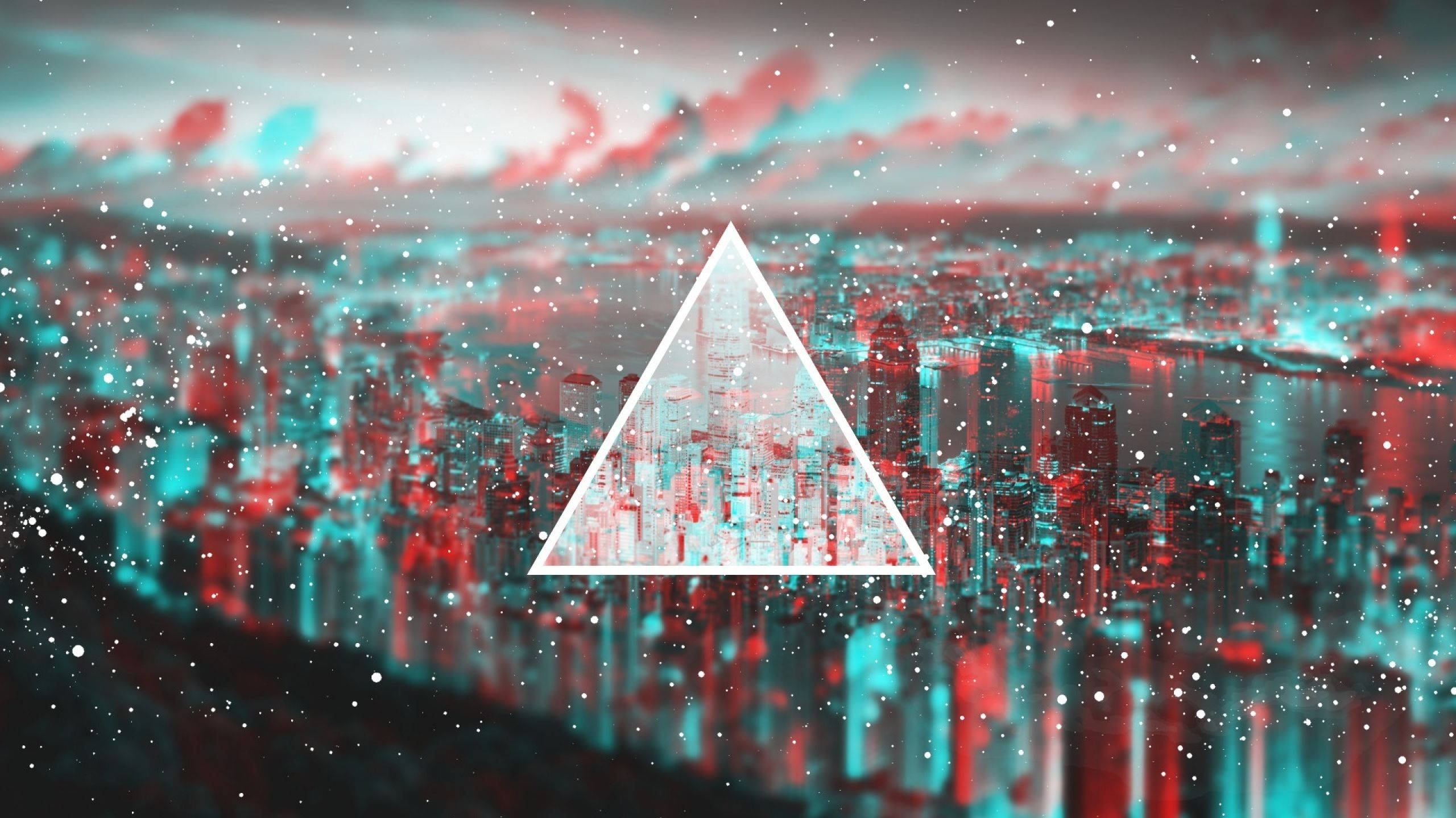 Maransan ang nakakabighani na kagandahan ng malamig na triangles Wallpaper