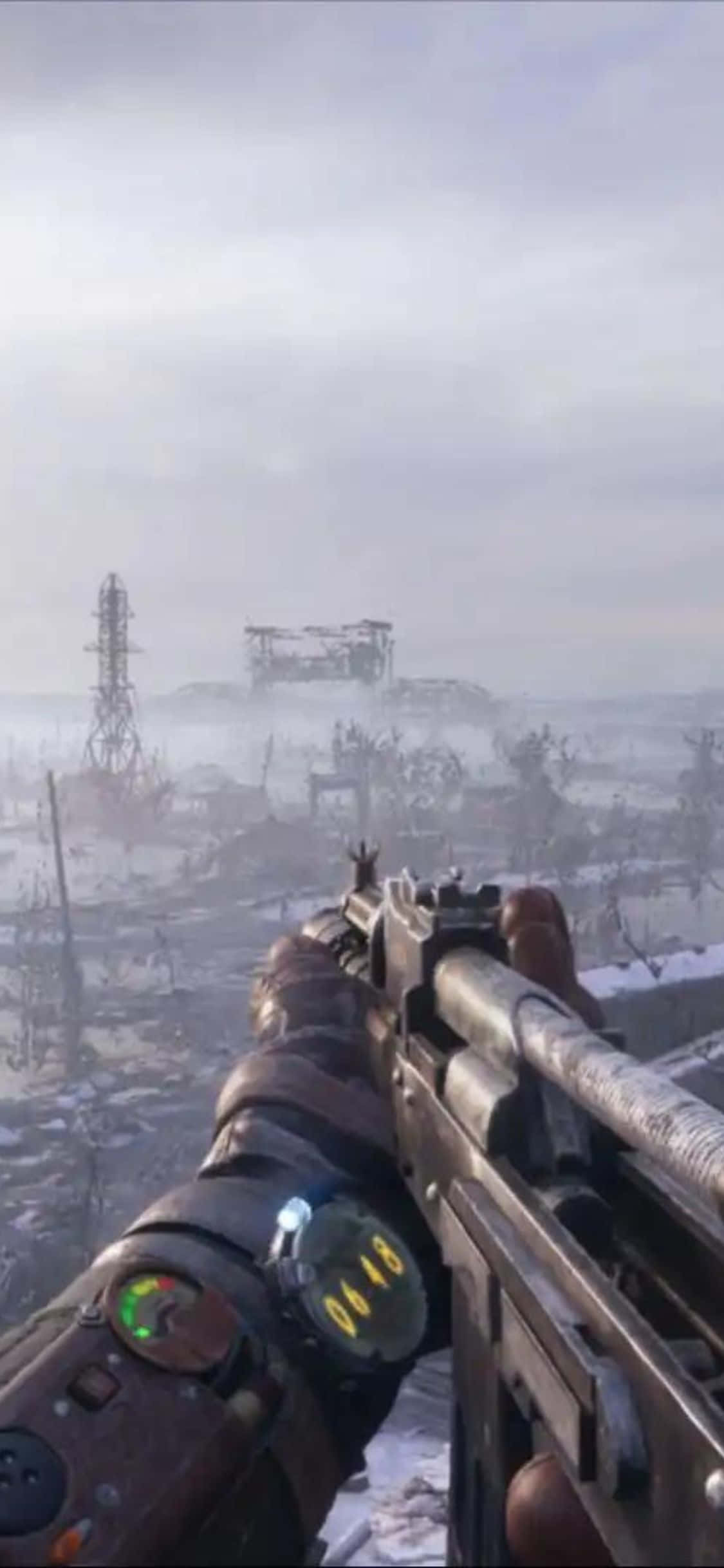 Tuklasin ang isang post-apocalyptic na mundo sa iyong iPhone X kasama ang Metro Exodus. Wallpaper