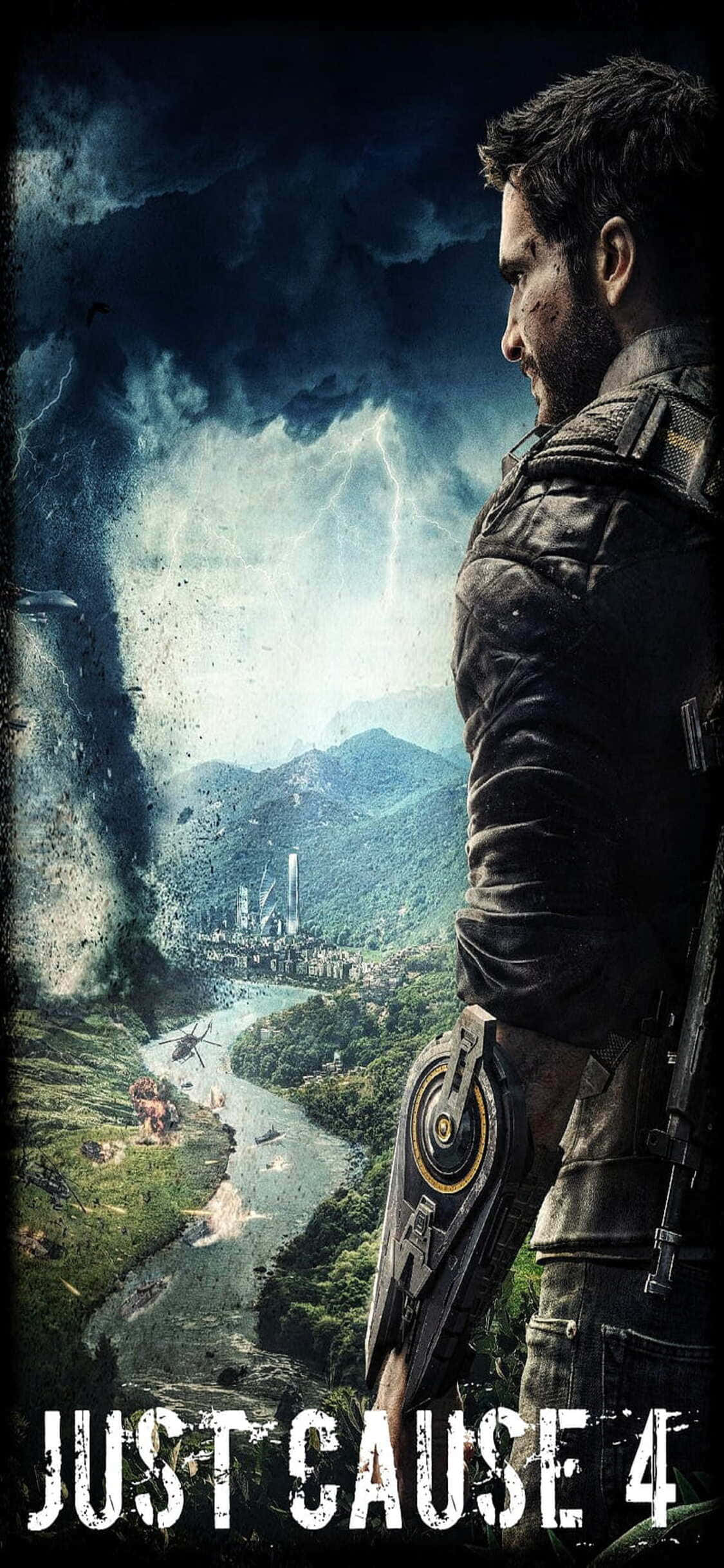 Explore ang Isang Open World Paradise kasama ang Just Cause 4 sa iPhone X Wallpaper