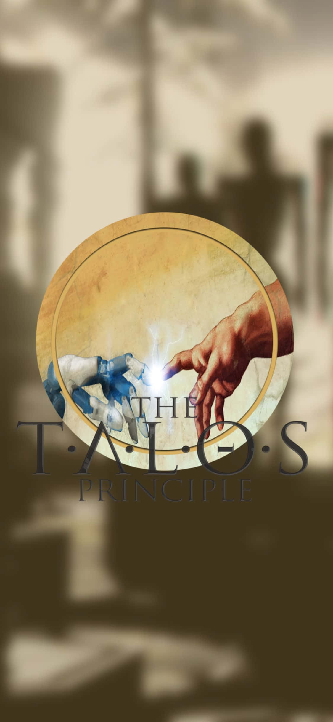 Tuklasin ang kahanga-hangang gameplay ng The Talos Principle sa iyong iPhone Xs Wallpaper