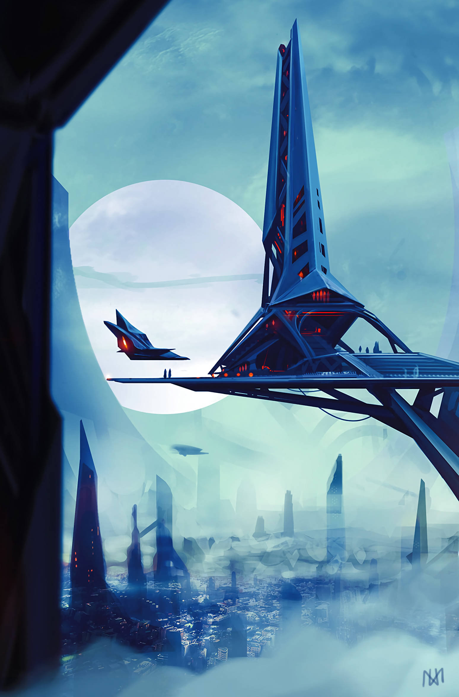 "Explore the Future in an Intergalactic City" Wallpaper