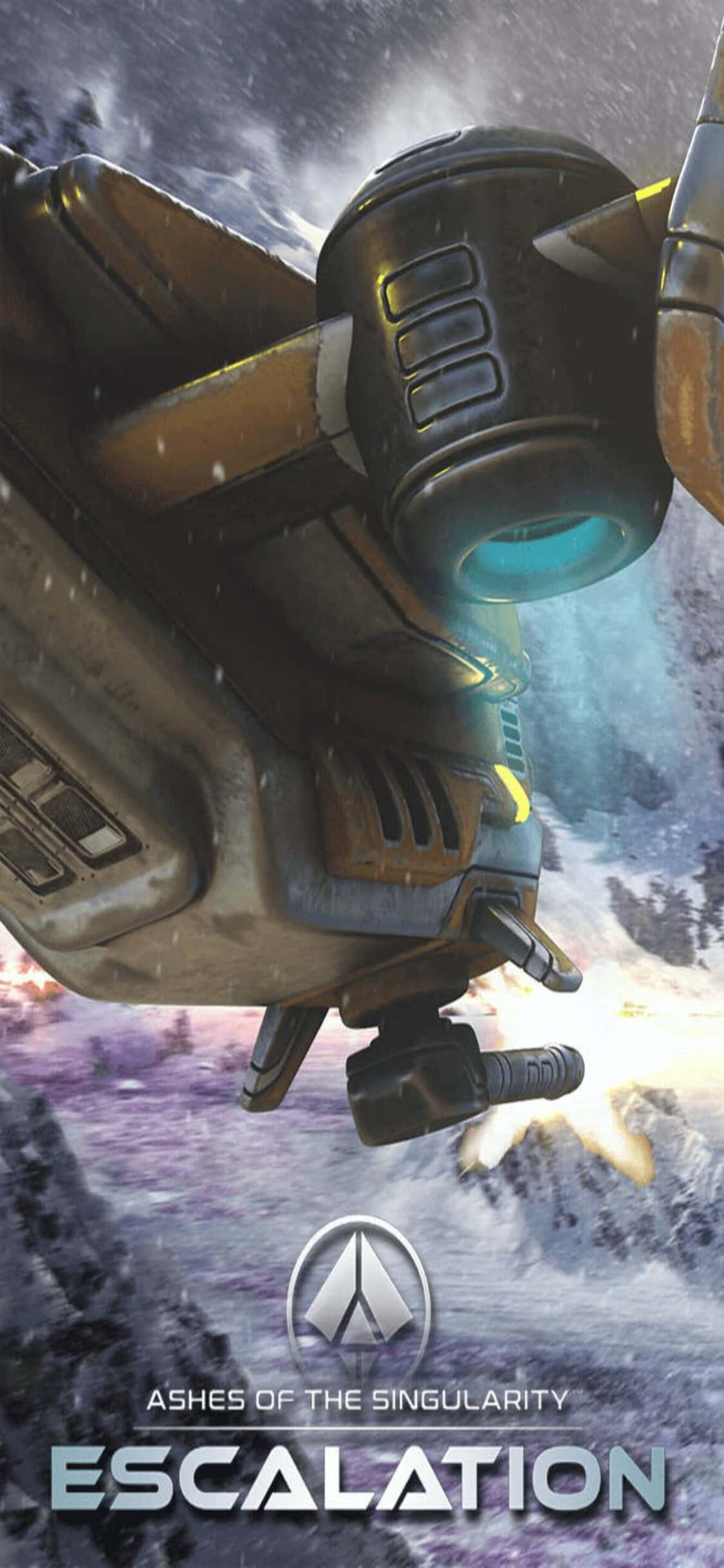 Tuklasin ang napakagandang intergalactic visuals ng game Ashes of the Singularity sa iyong iPhone X Wallpaper