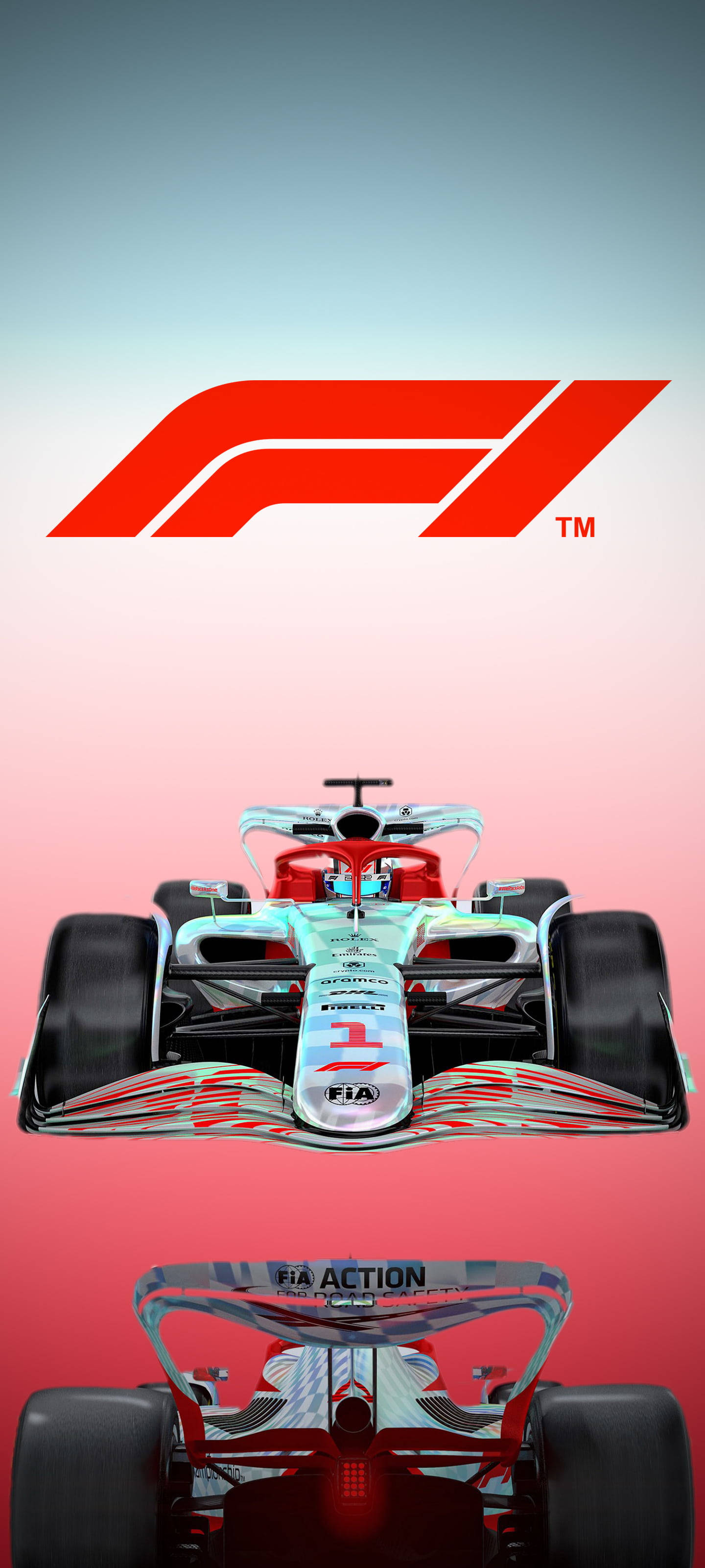 F1 Logo Gradient Background iPhone Wallpaper