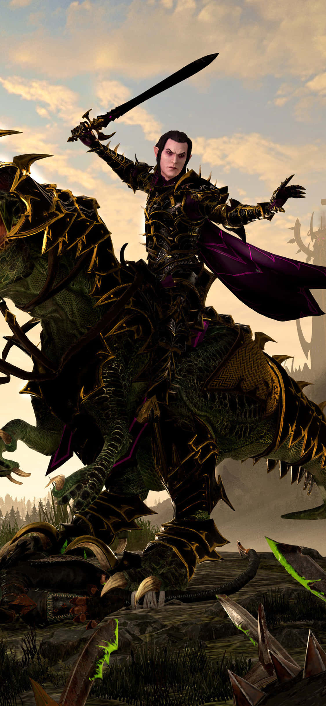 Harapin ang Total War sa iyong iPhone X kasama ang Total War Warhammer! Wallpaper