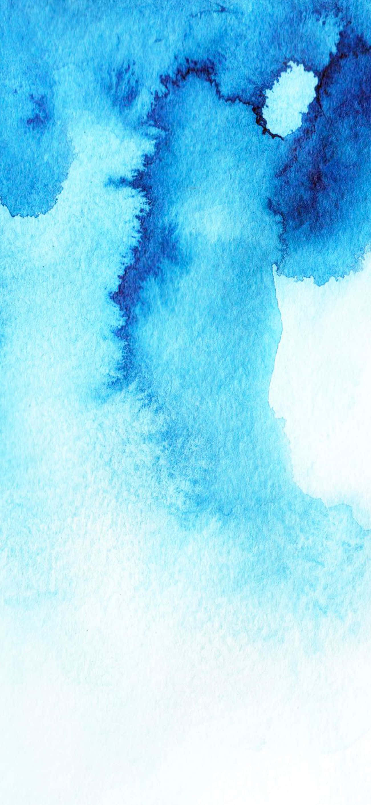 Faded Ends Blue Watercolor Background Wallpaper