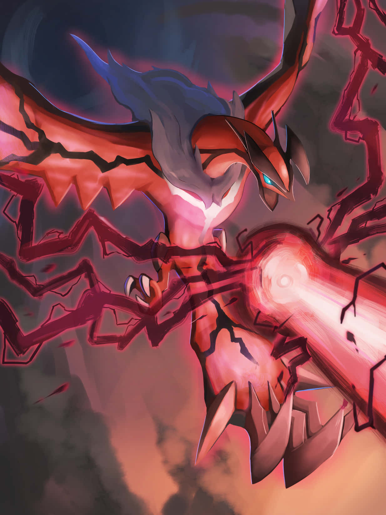 Fan Art ng Legendary Pokemon Yveltal Wallpaper