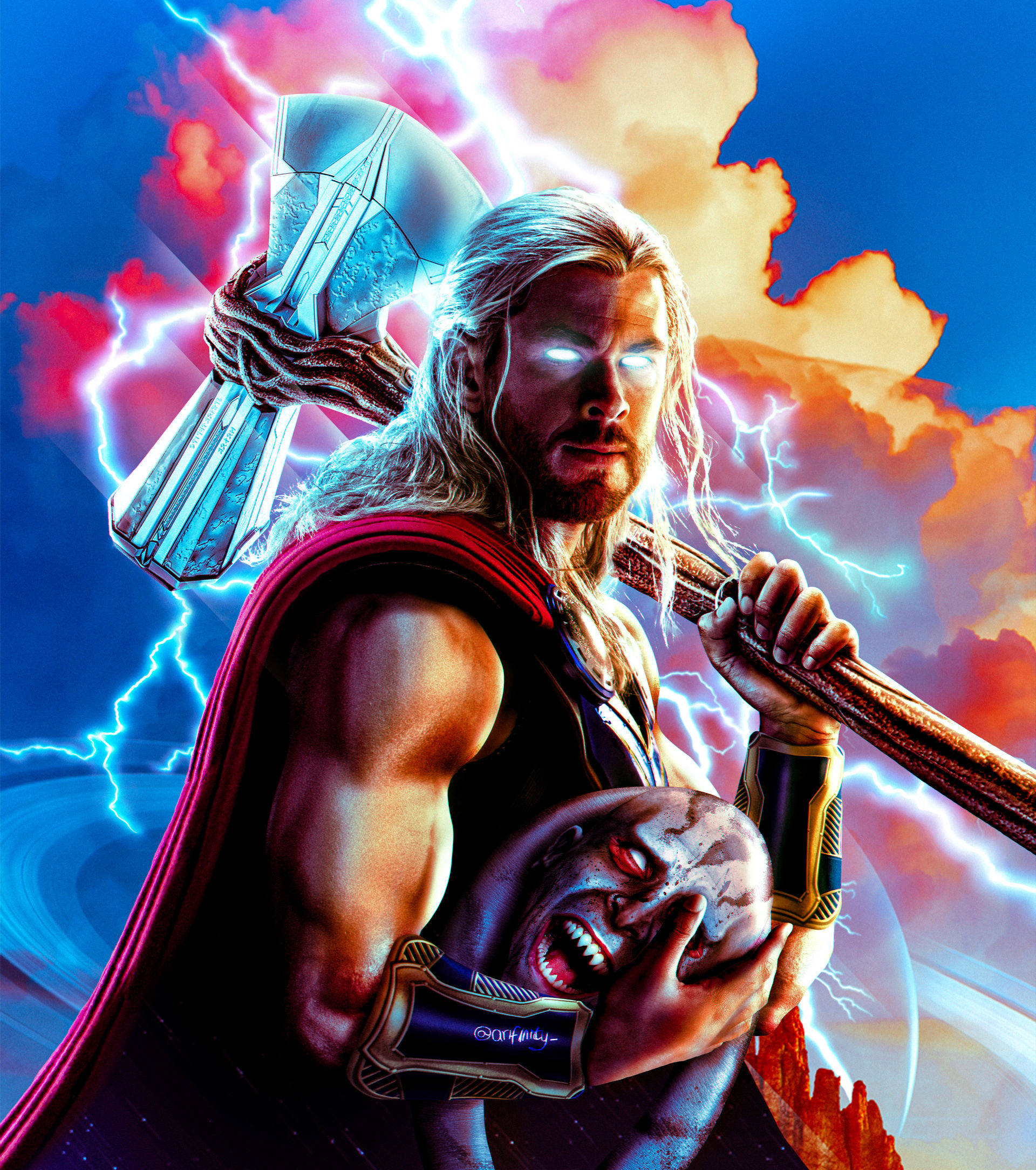 Fanart ng Thor Love And Thunder Wallpaper