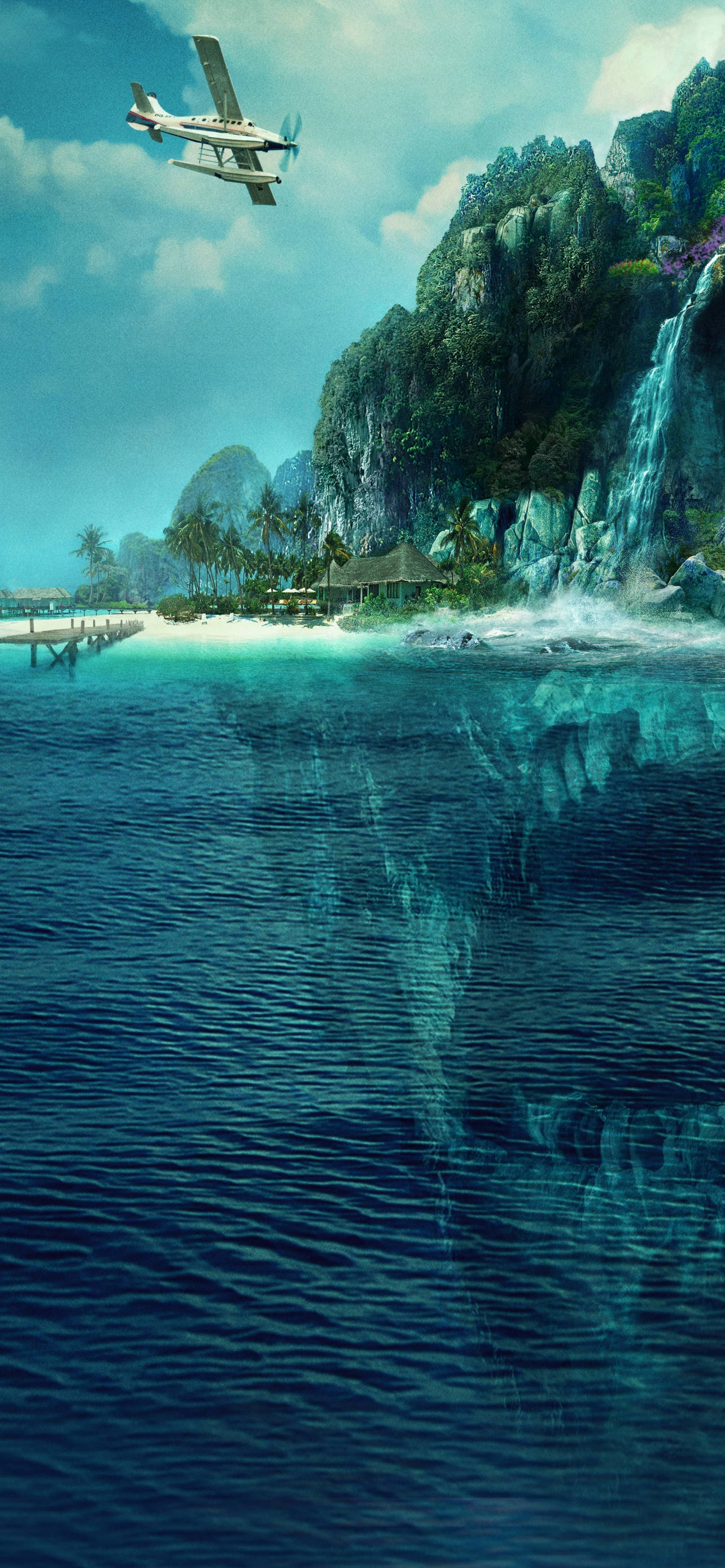Fantasy Island Na May Jagged Stone Teeth Wallpaper