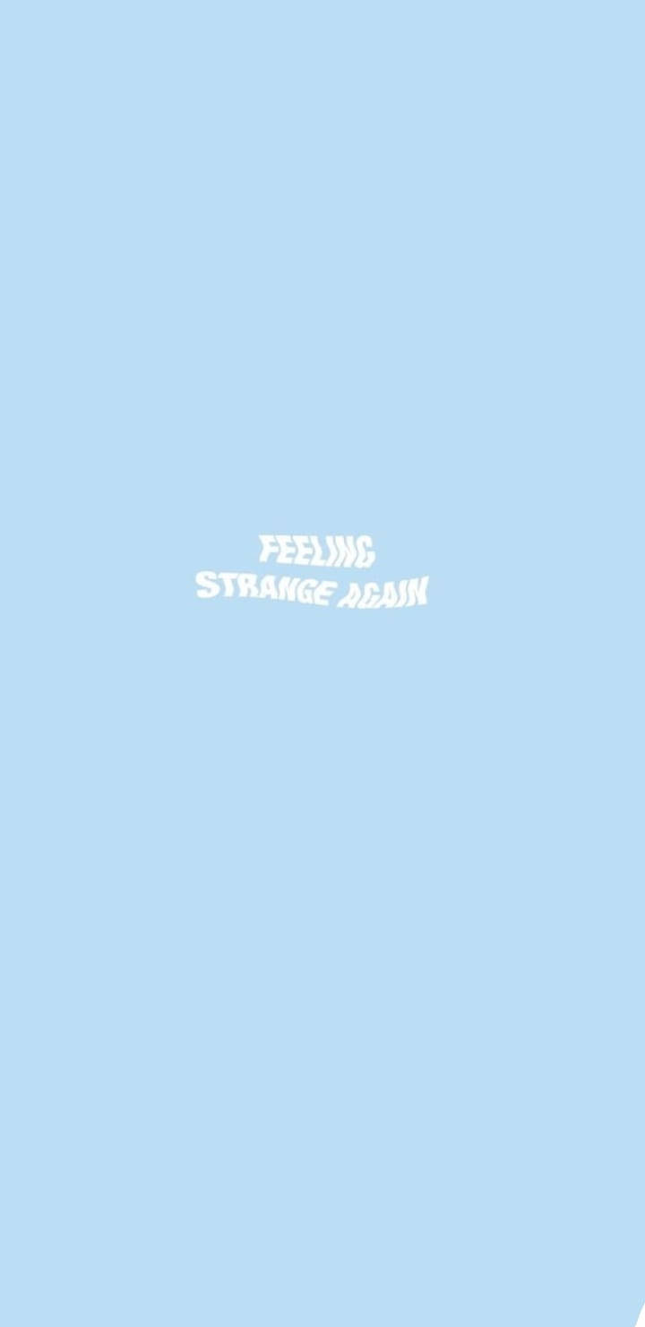 Feeling Strange Again Simpleng Asul na Aesthetic Wallpaper