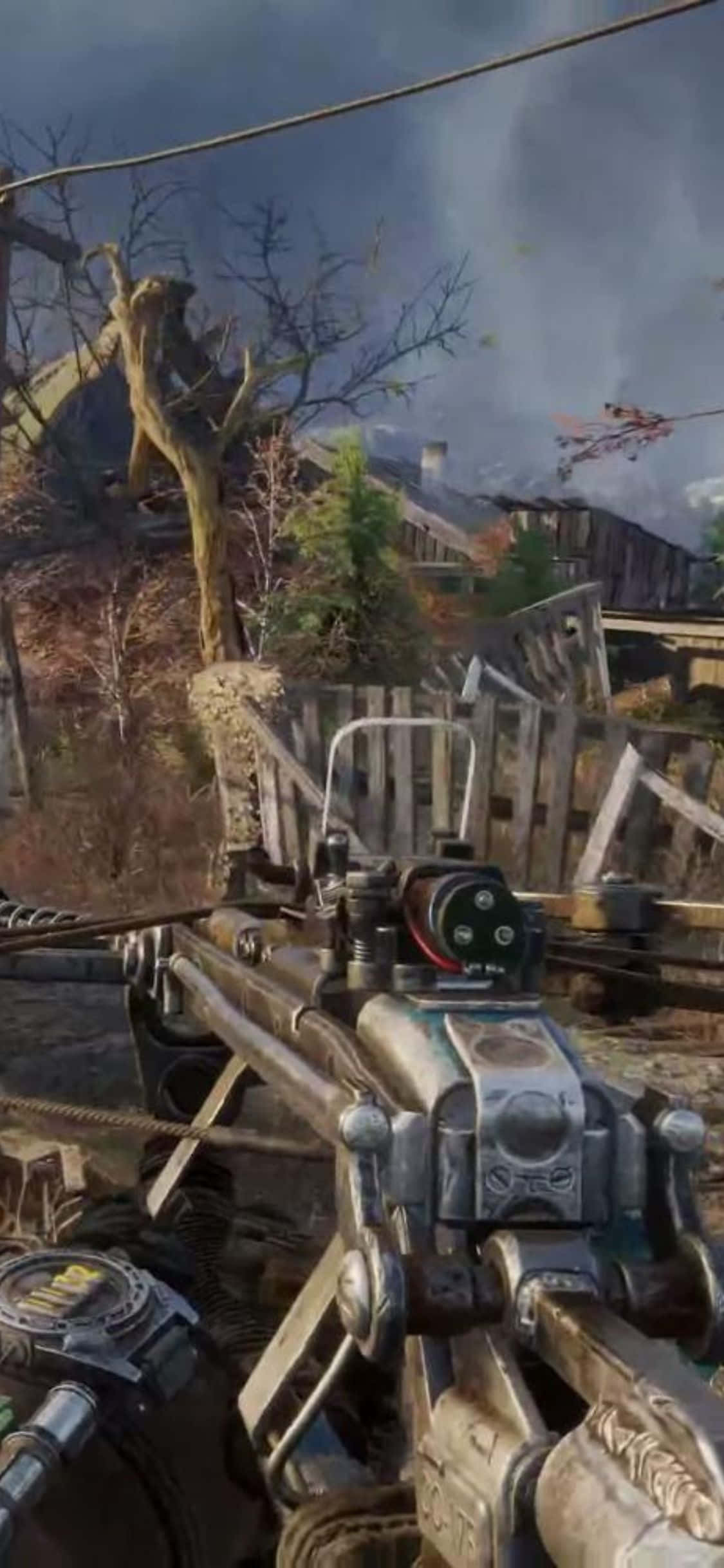 Makipaglaban para sa survival sa Metro Exodus sa iyong iPhone X Wallpaper