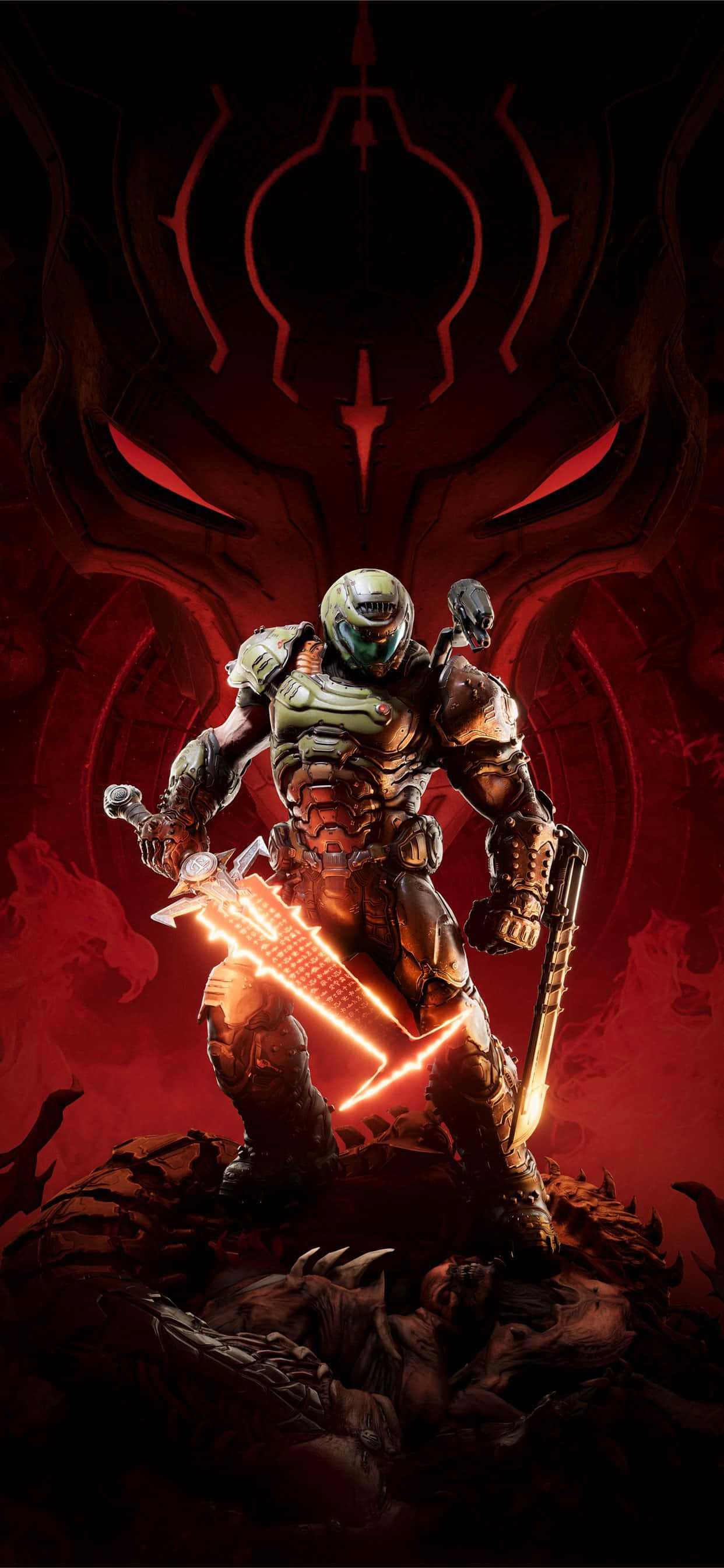Fire and Fury: Pumasok sa mundo ng Doom Eternal sa iyong iPhone. Wallpaper