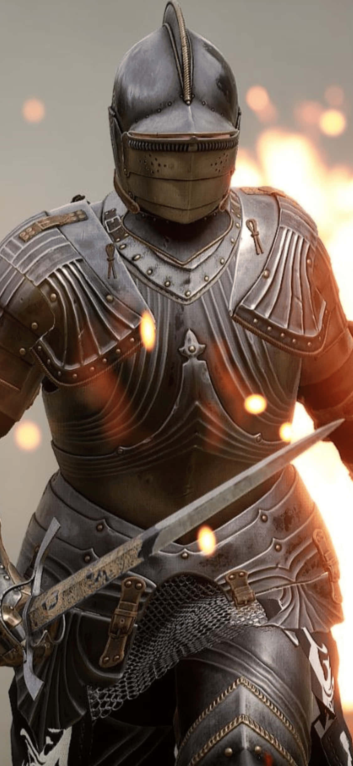 Fire Effect iPhone Xs Mordhau Background Wallpaper