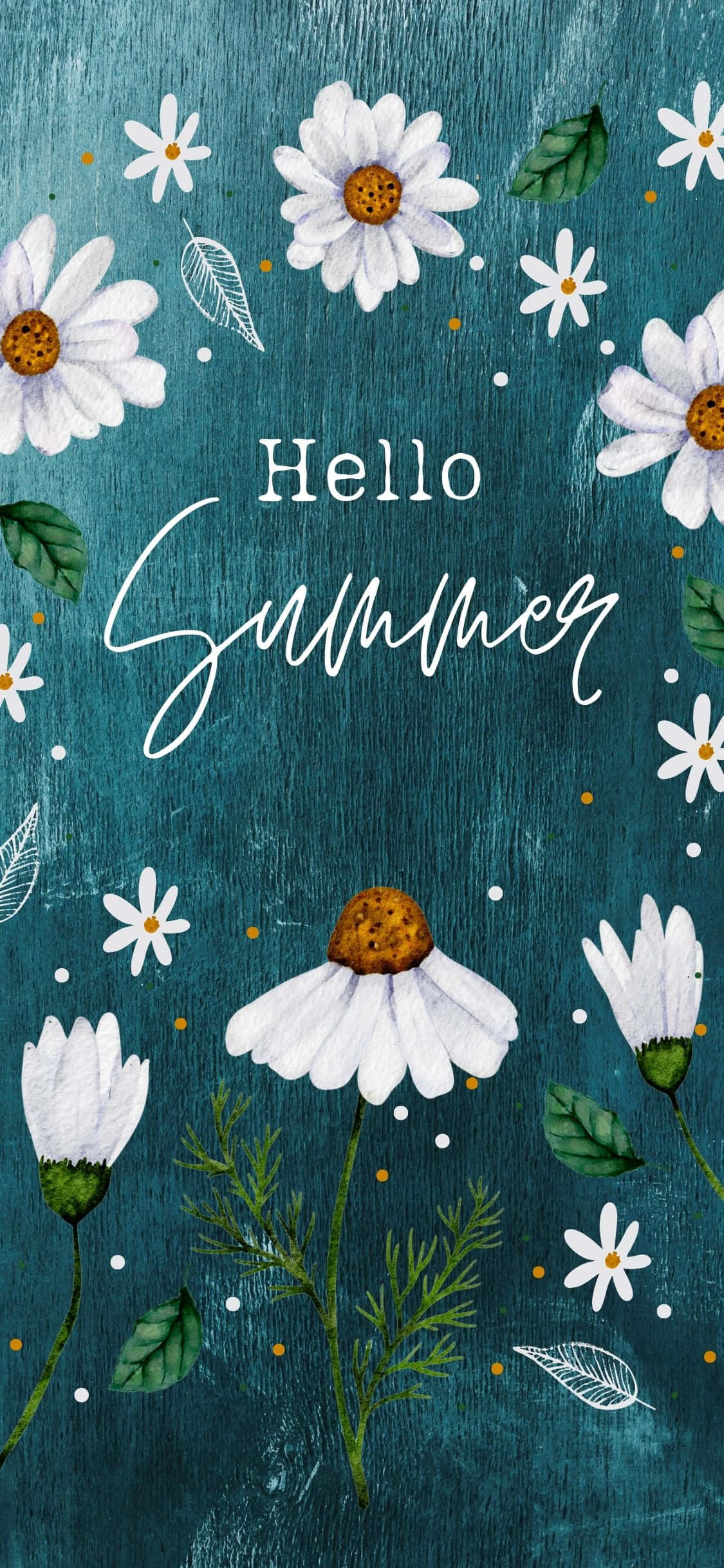 Floral Hello Summer iPhone X Summer Background Wallpaper