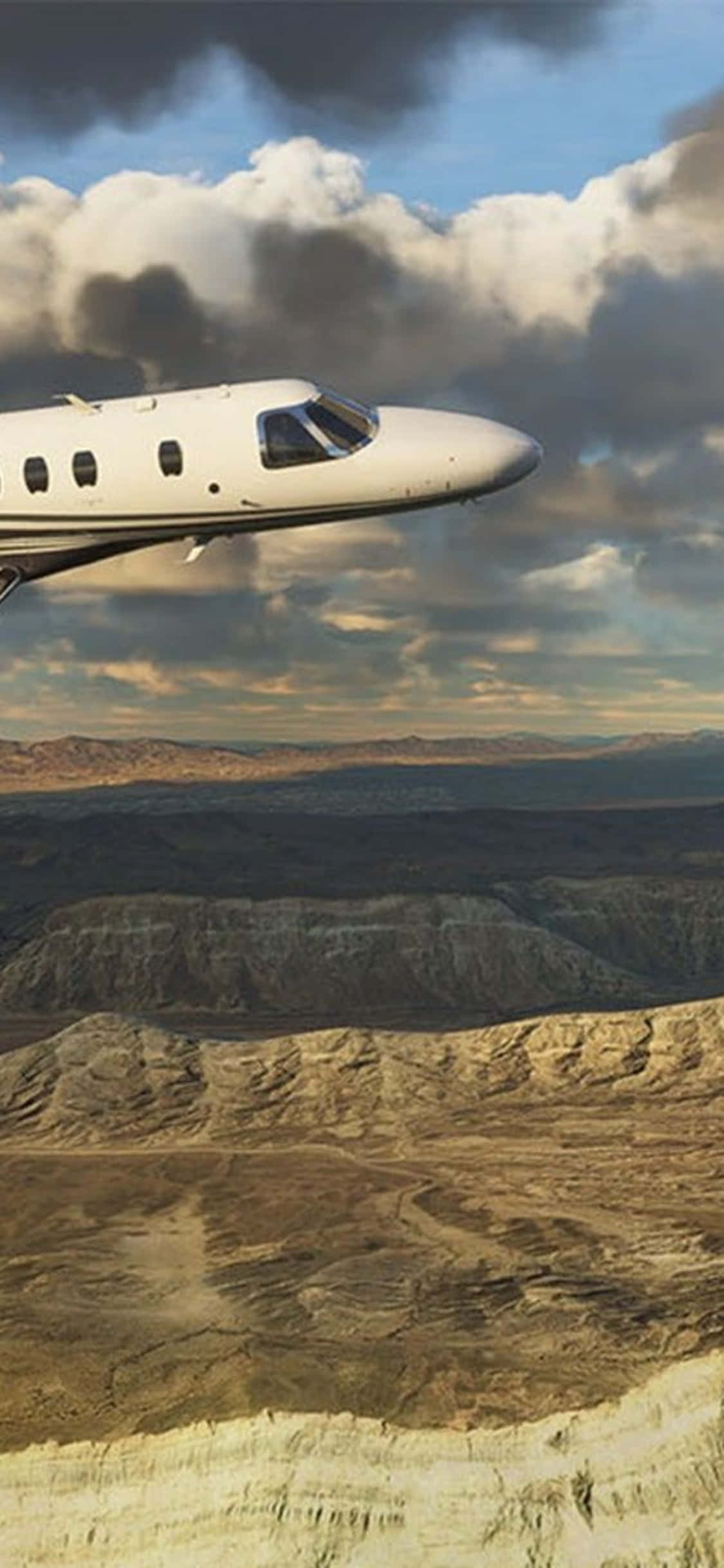 Lumipad ng mataas gamit ang Microsoft Flight Simulator sa iPhone XS! Wallpaper
