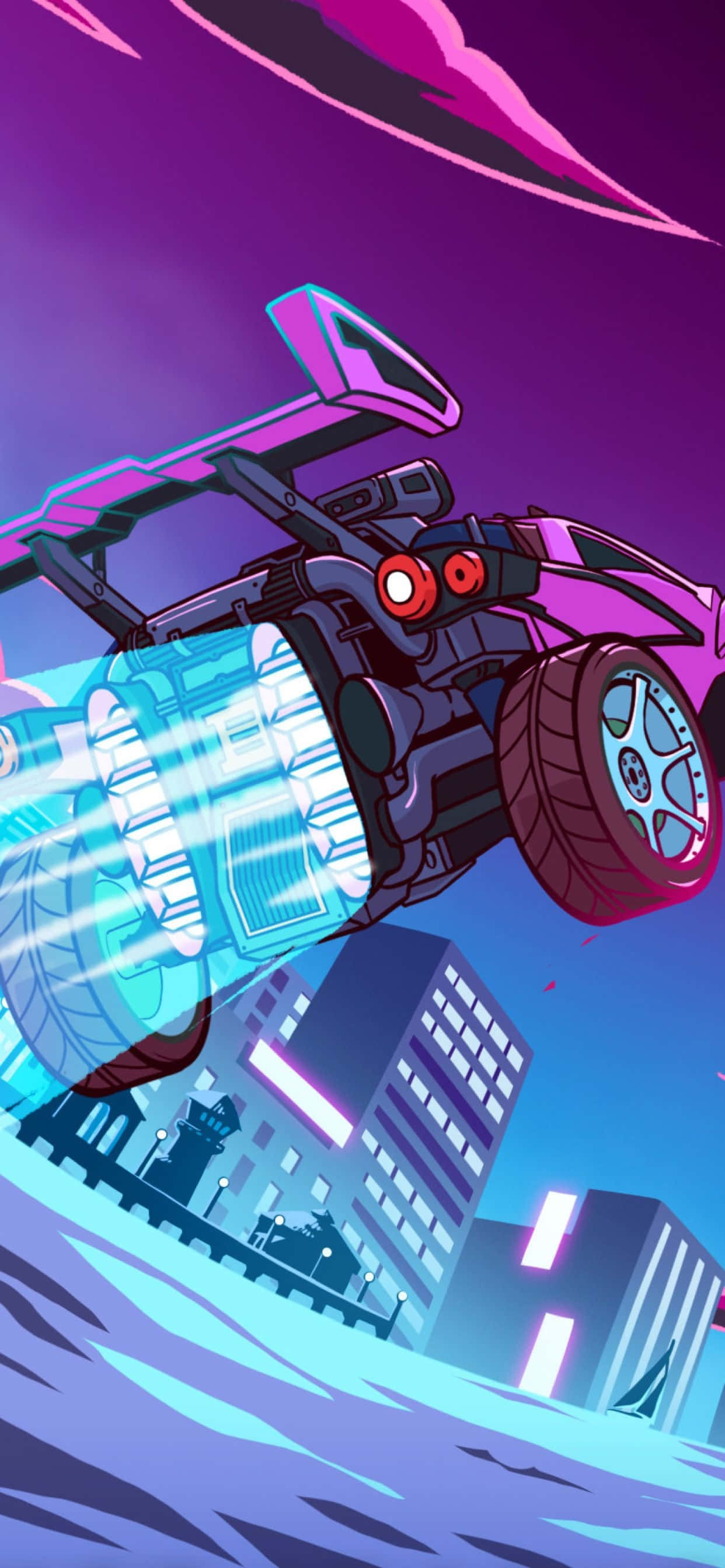 Fly High with the iPhone Xs Max and Rocket League Wallpaper