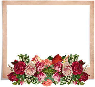 Frame Border na May Dekorasyong Bulaklak Wallpaper