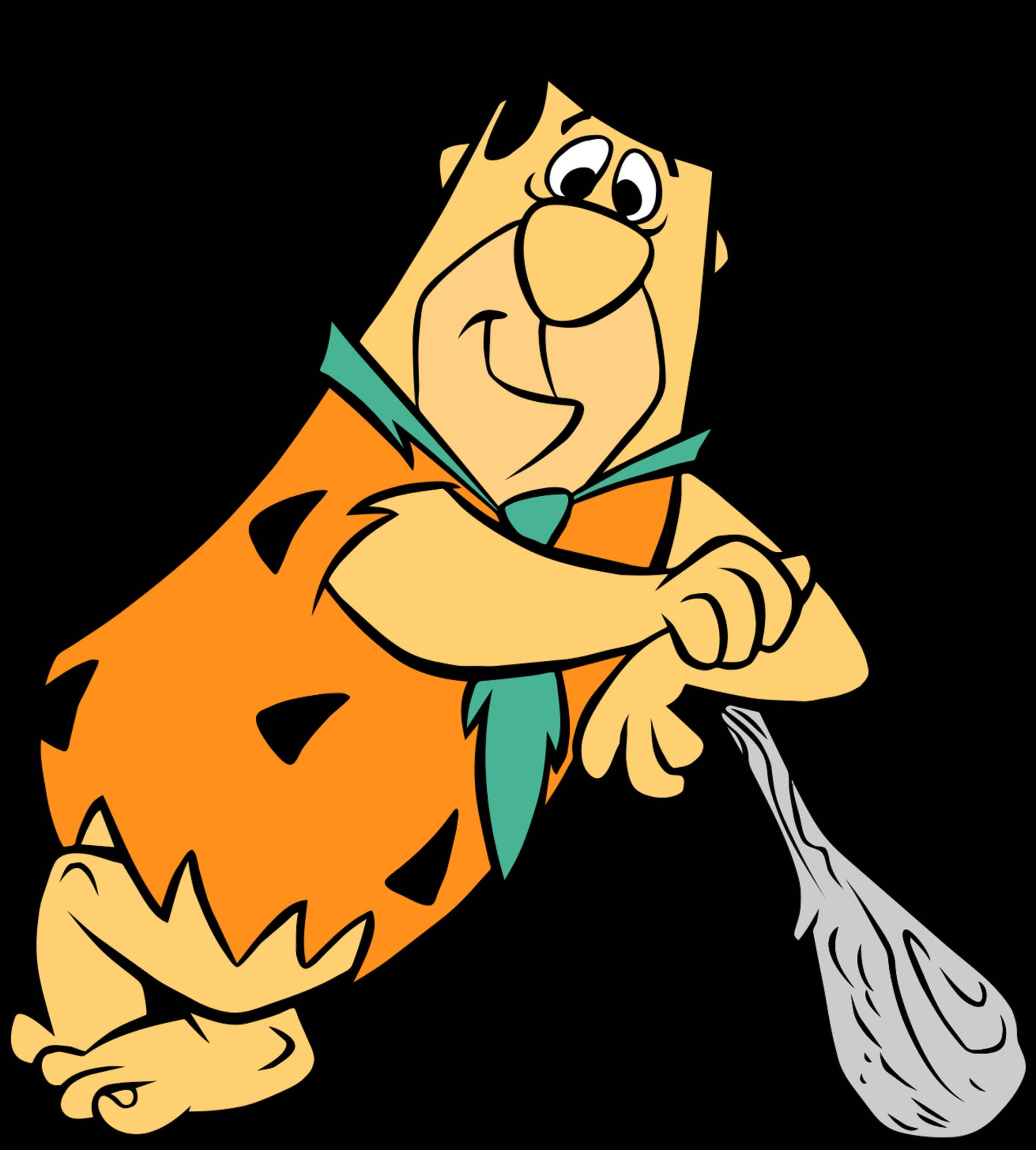 Ilustrasyon Ni Fred Flintstone Na May Bat Wallpaper