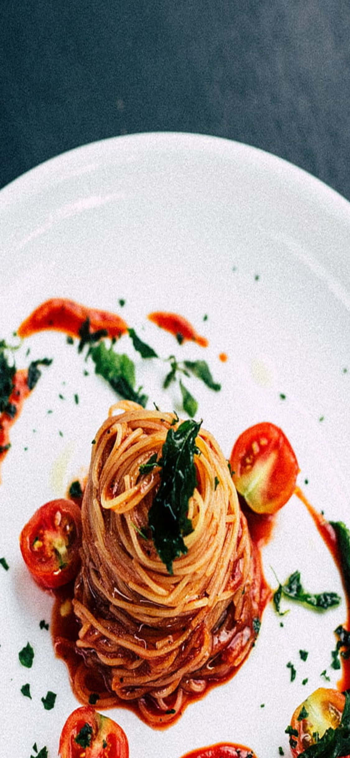Freshly Prepared iPhone X Pasta Wallpaper