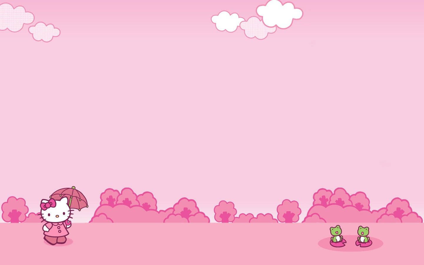 Frogs At Hello Kitty Aesthetic Wallpaper