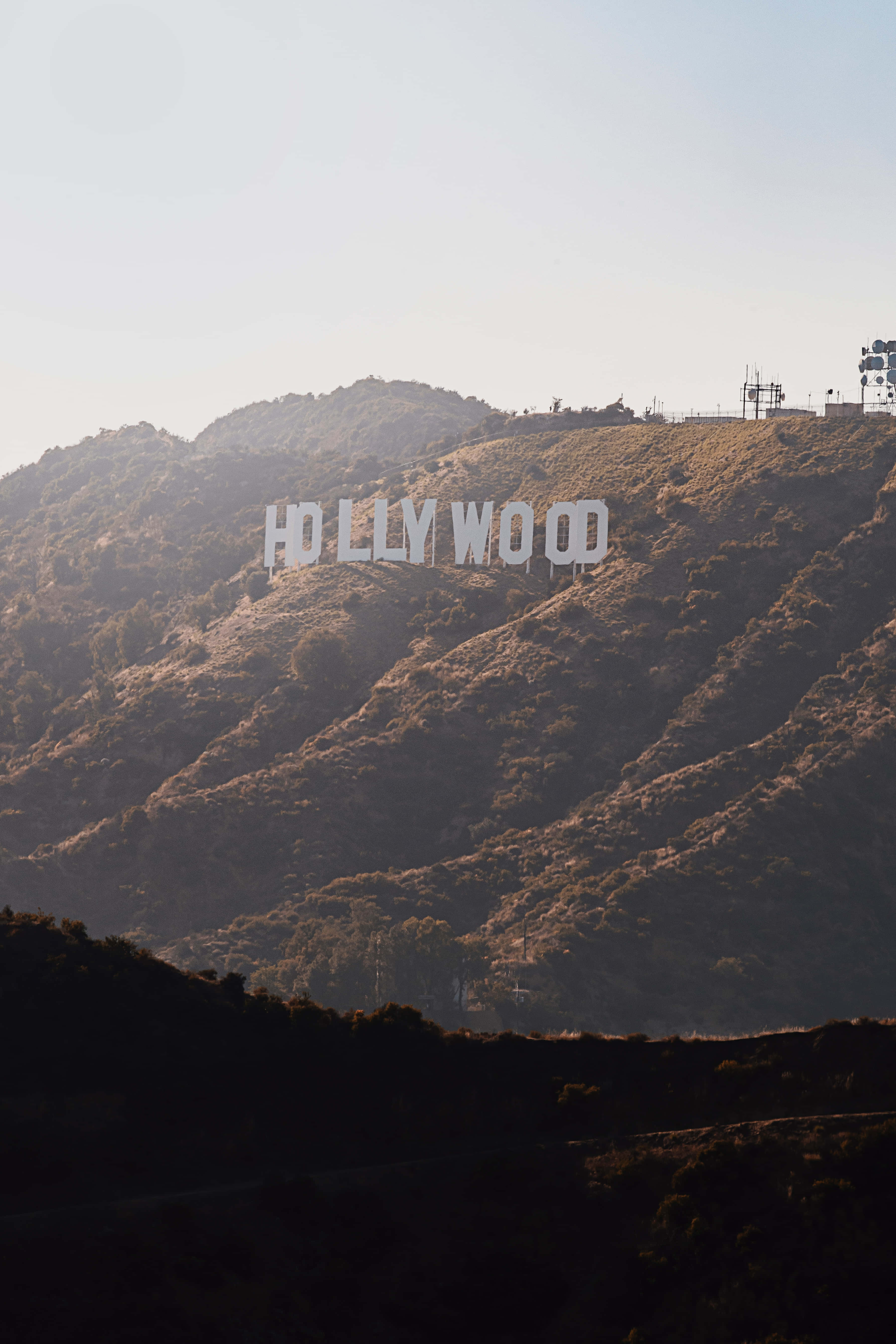 Front View Ng Hollywood Background Sign Board Wallpaper