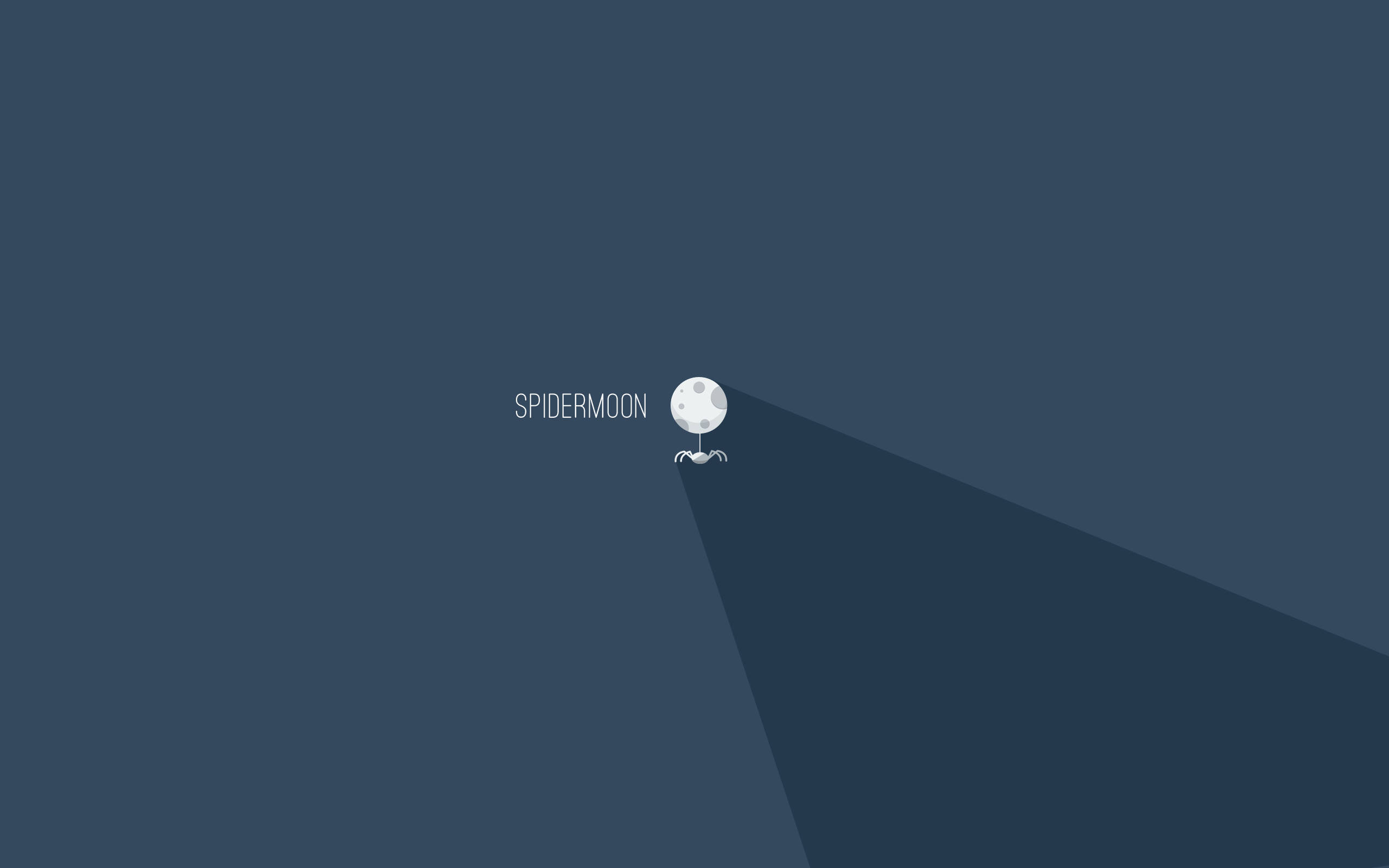 Gagamba sa Buwan sa Estilong Minimalist Wallpaper