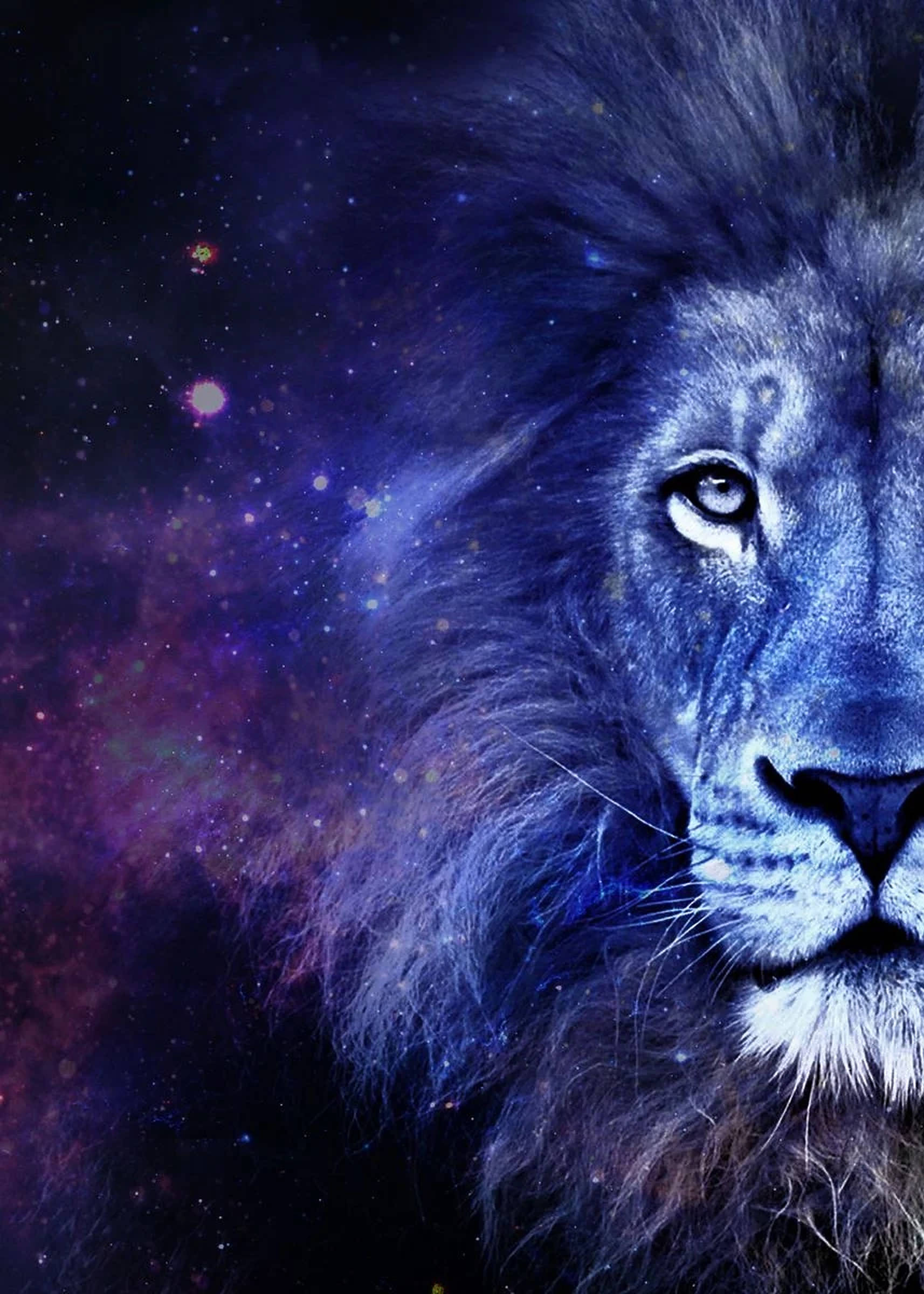 Galaksiyang Leon na Kalahating Mukha Wallpaper