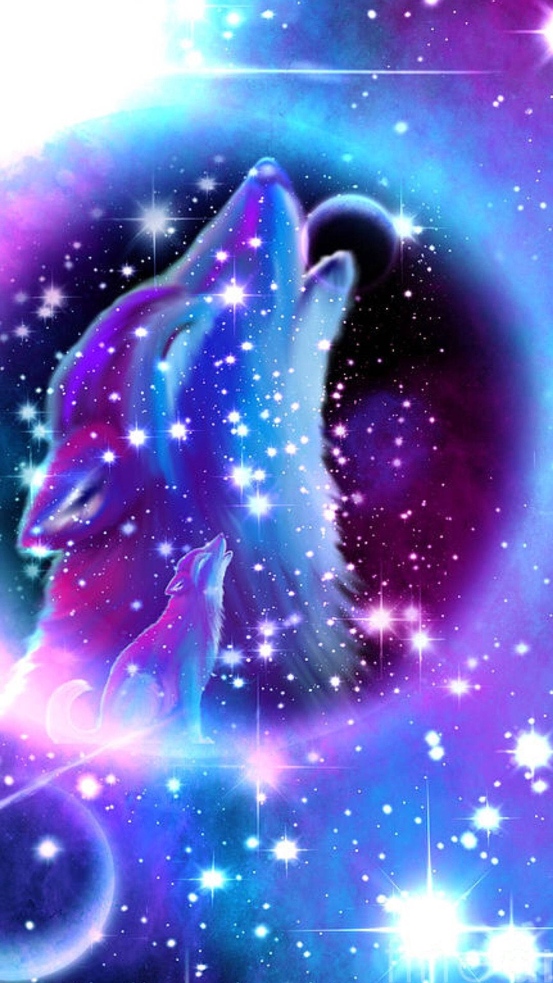 Galaxy na Lobo na Umaangal sa Kalawakan Wallpaper