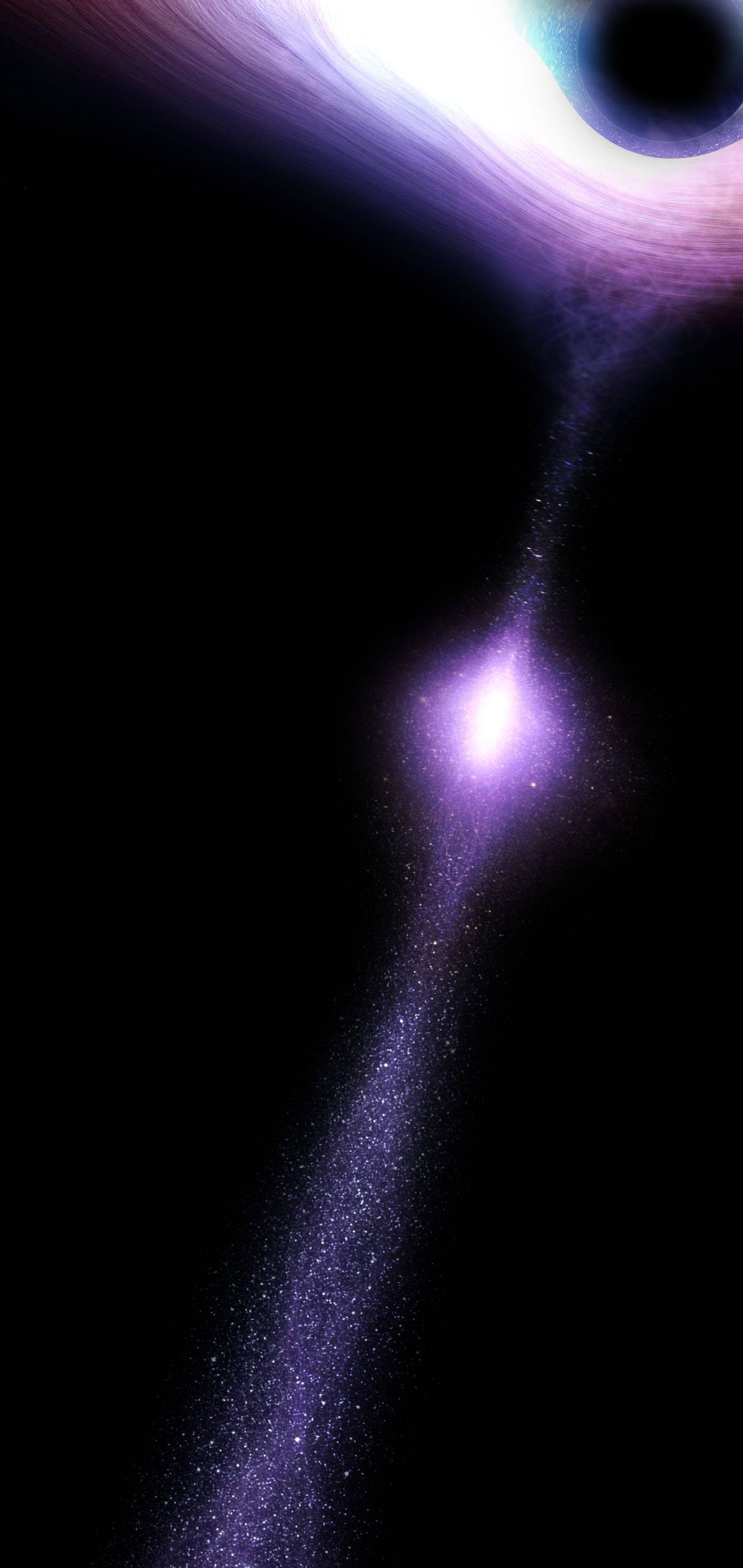 Galaxy S10 Malaking Quasar na Itim na Butas Wallpaper