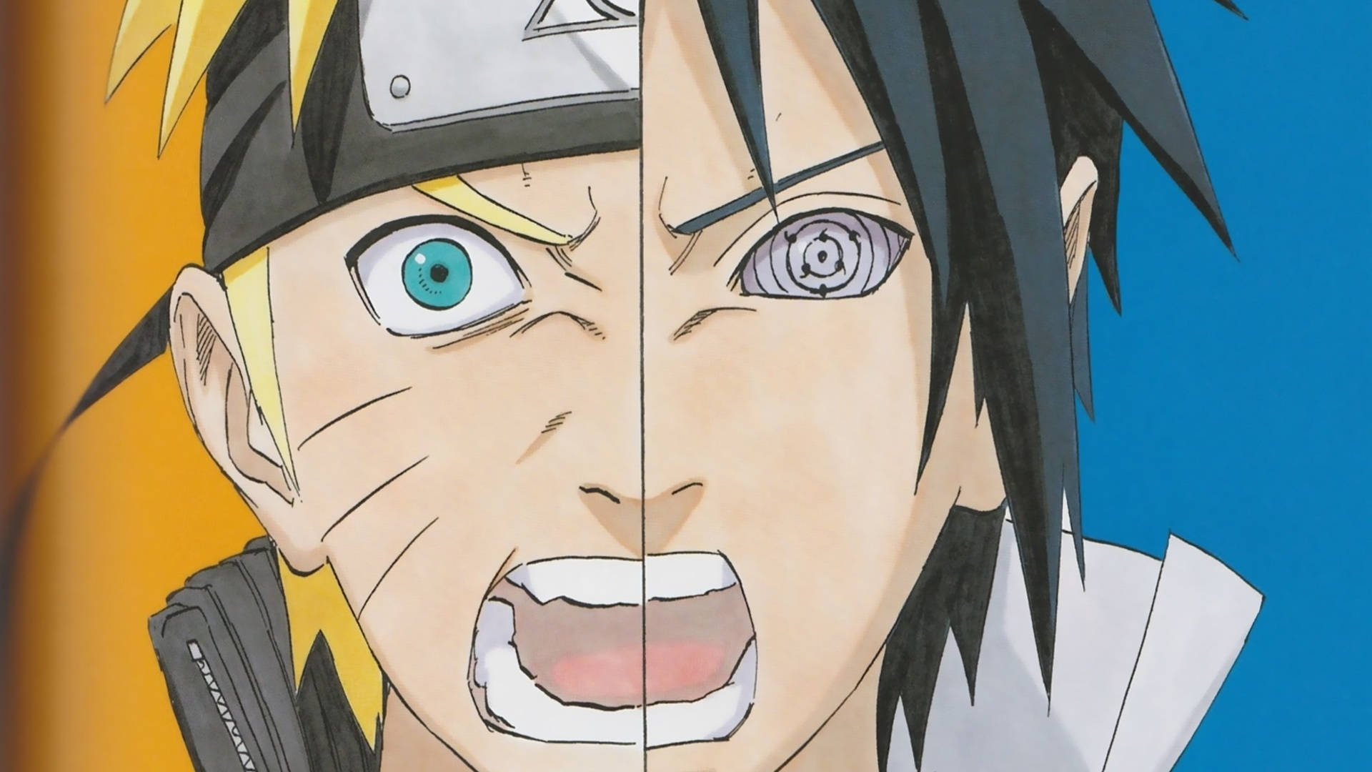 Galit na Naruto at Sasuke Wallpaper