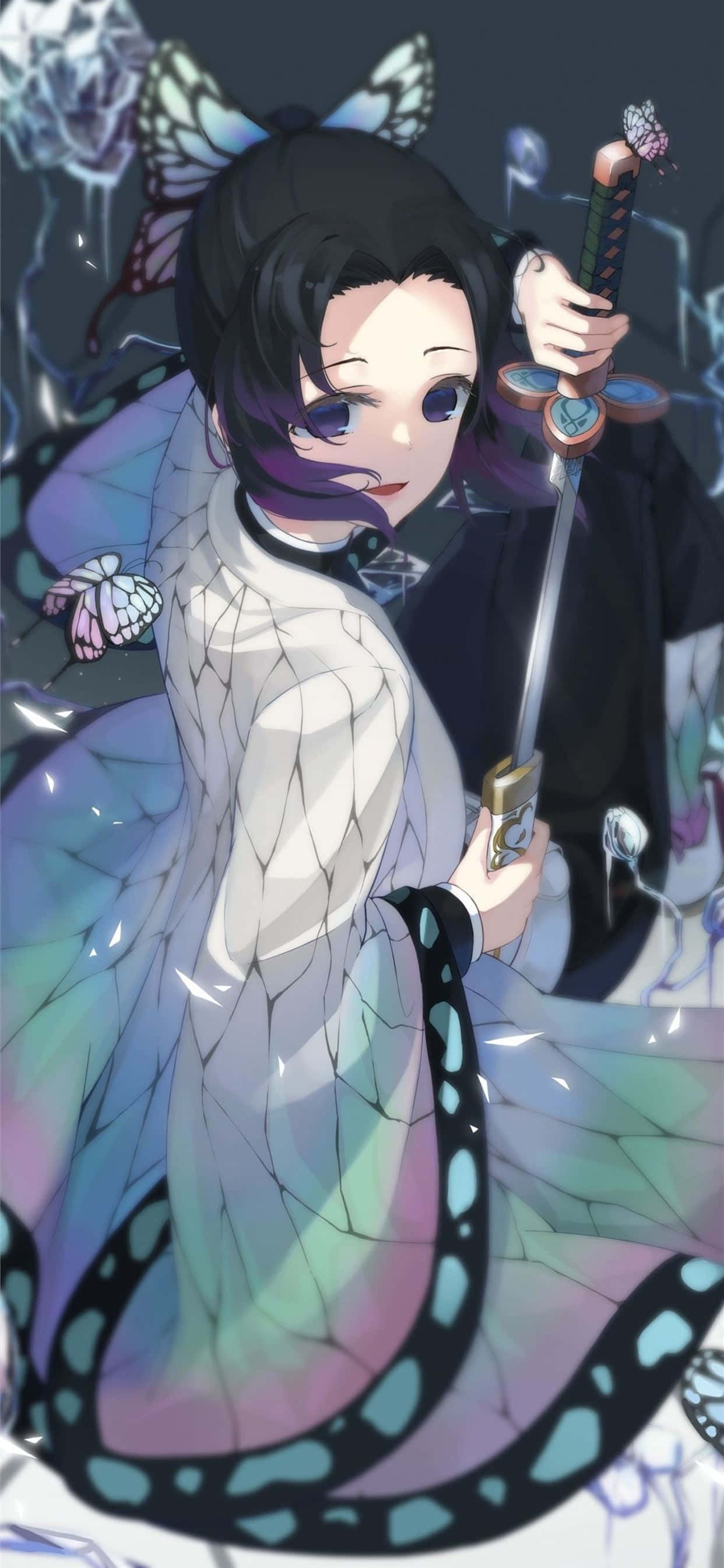 Gawing epiko at makapangyarihan ang iyong mobile experience gamit ang Demon Slayer iPhone 11 Wallpaper