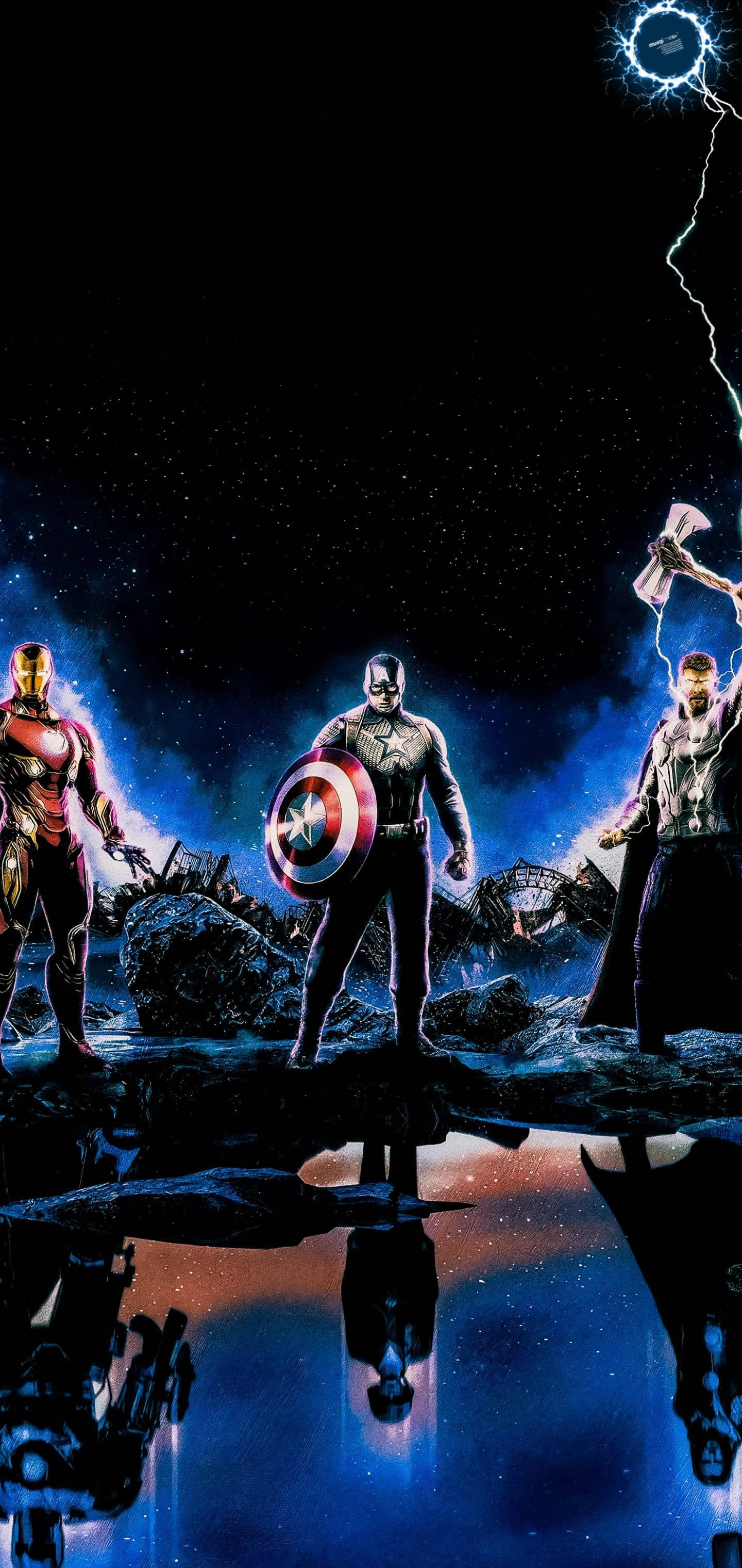 Maghanda na Sumakop sa Galaxy kasama ang mga Avengers at ang Samsung Galaxy S10 Plus Wallpaper