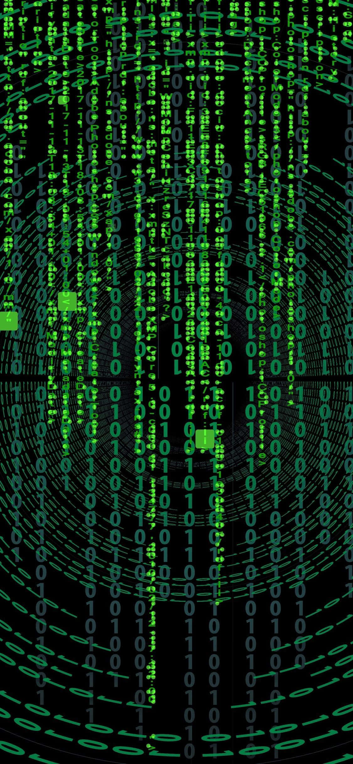 Kunin ang Matrix iPhone at maranasan ang susunod na antas ng teknolohiya ng smartphone Wallpaper