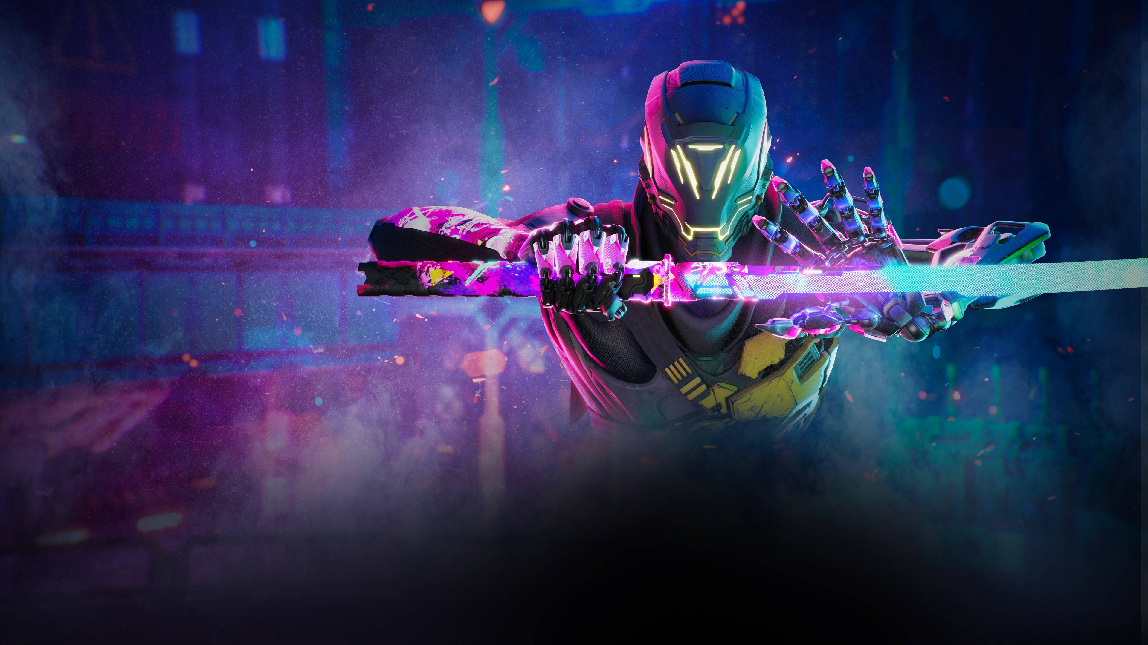 Ghostrunner na may Espada 1920 X 1080 Gaming Wallpaper