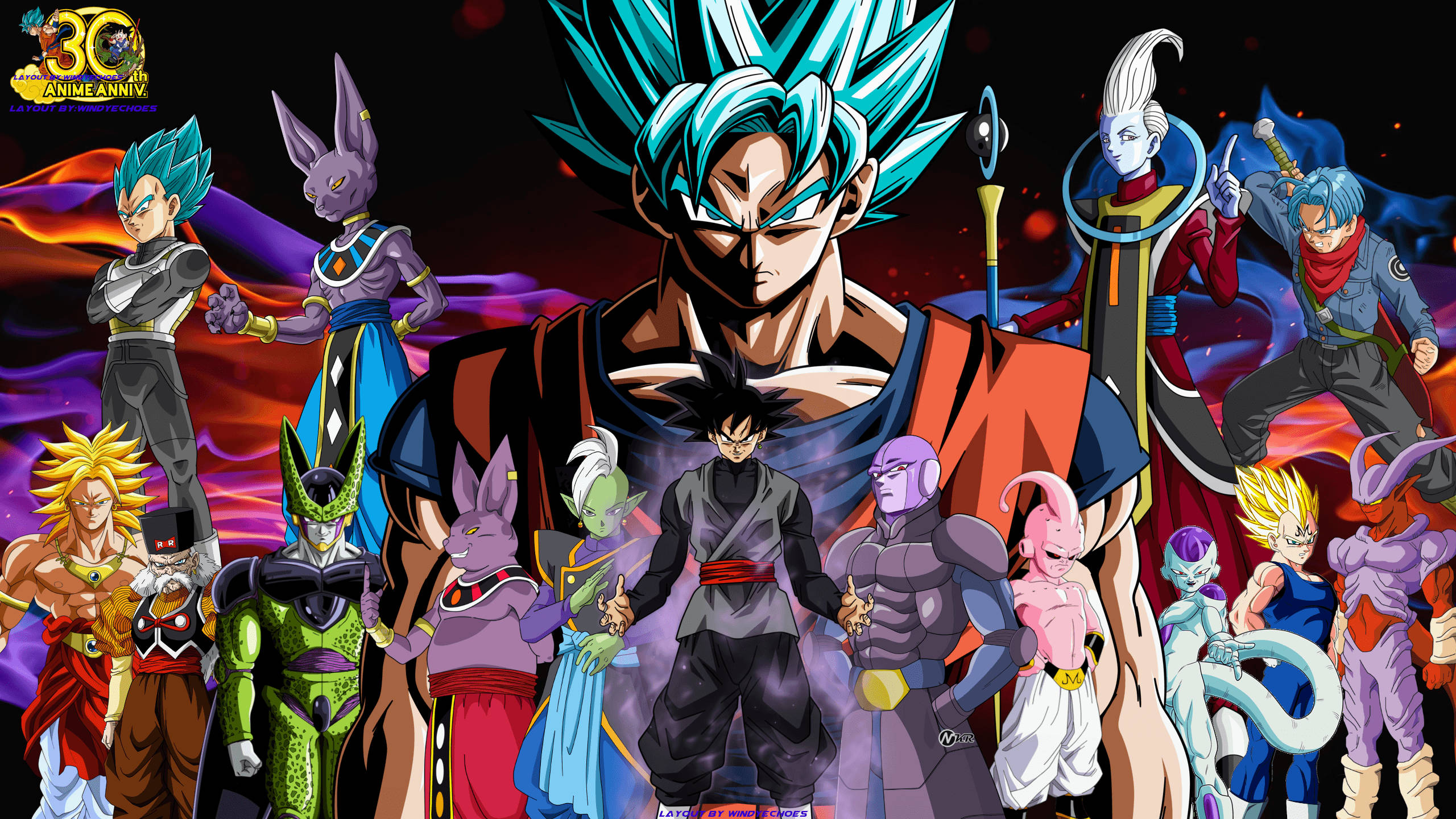Ginamit ni Goku ang Kamehameha para labanan si Frieza Wallpaper
