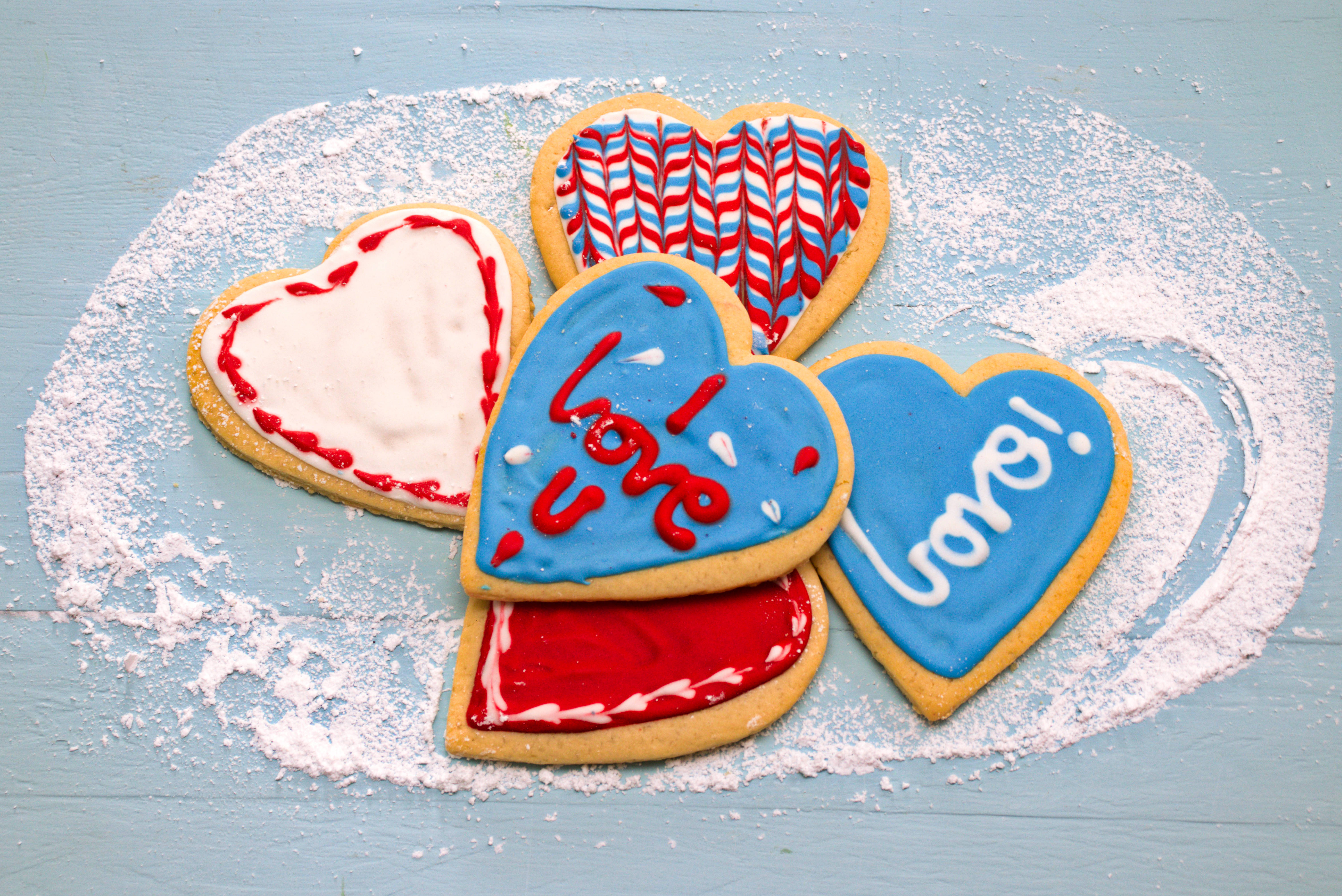 Gingerbread na Puso na mga Kuki Wallpaper