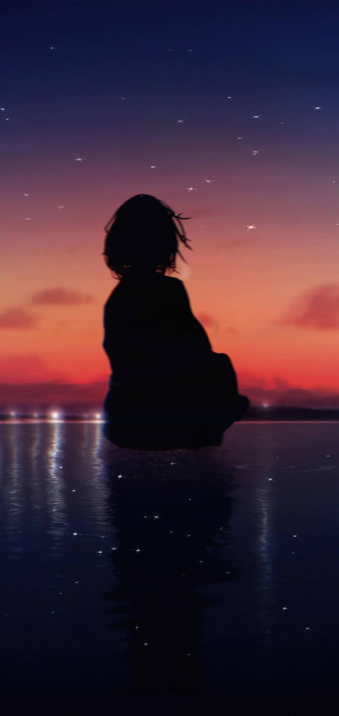Girl Silhouette iPhone 12 Wallpaper