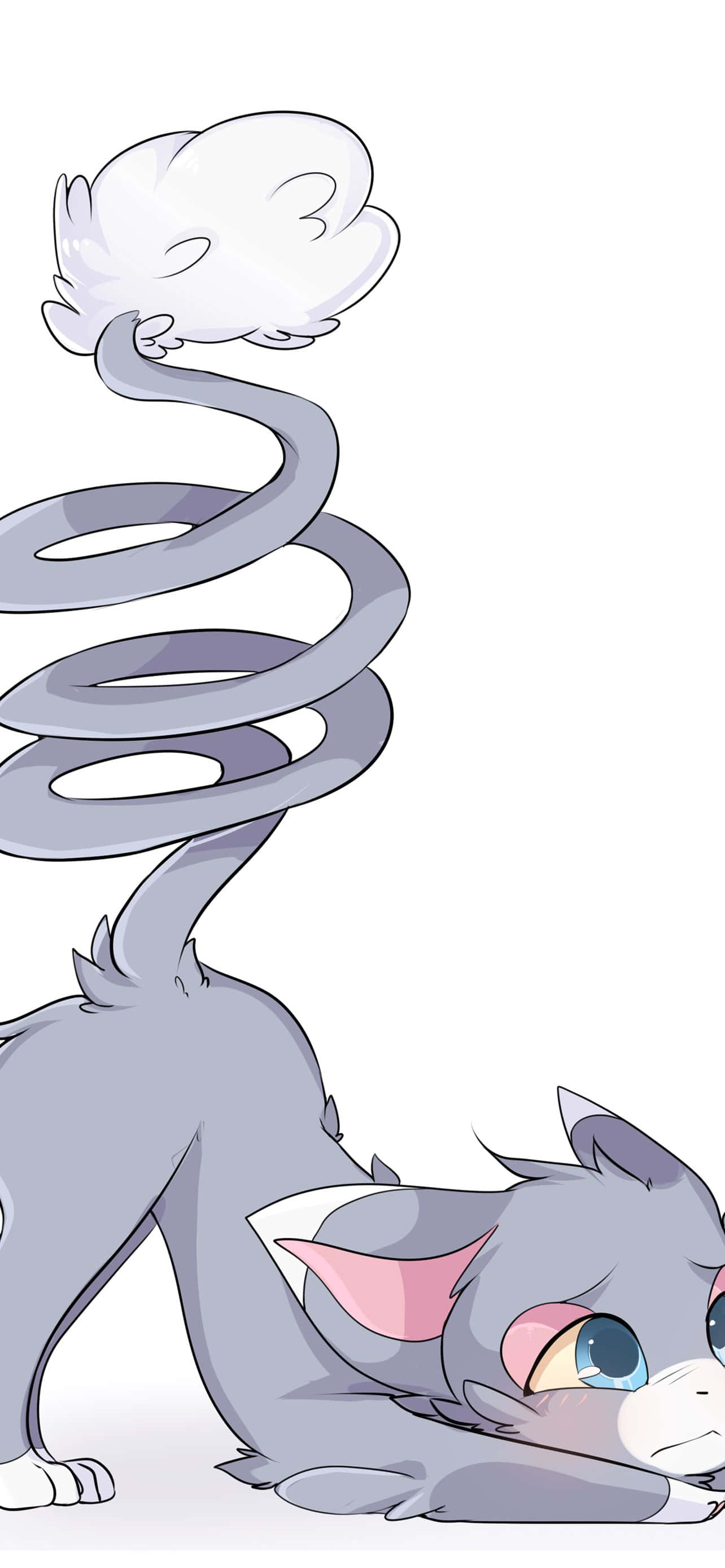 Glameow na iPhone na May Mahabang na Buntot Wallpaper