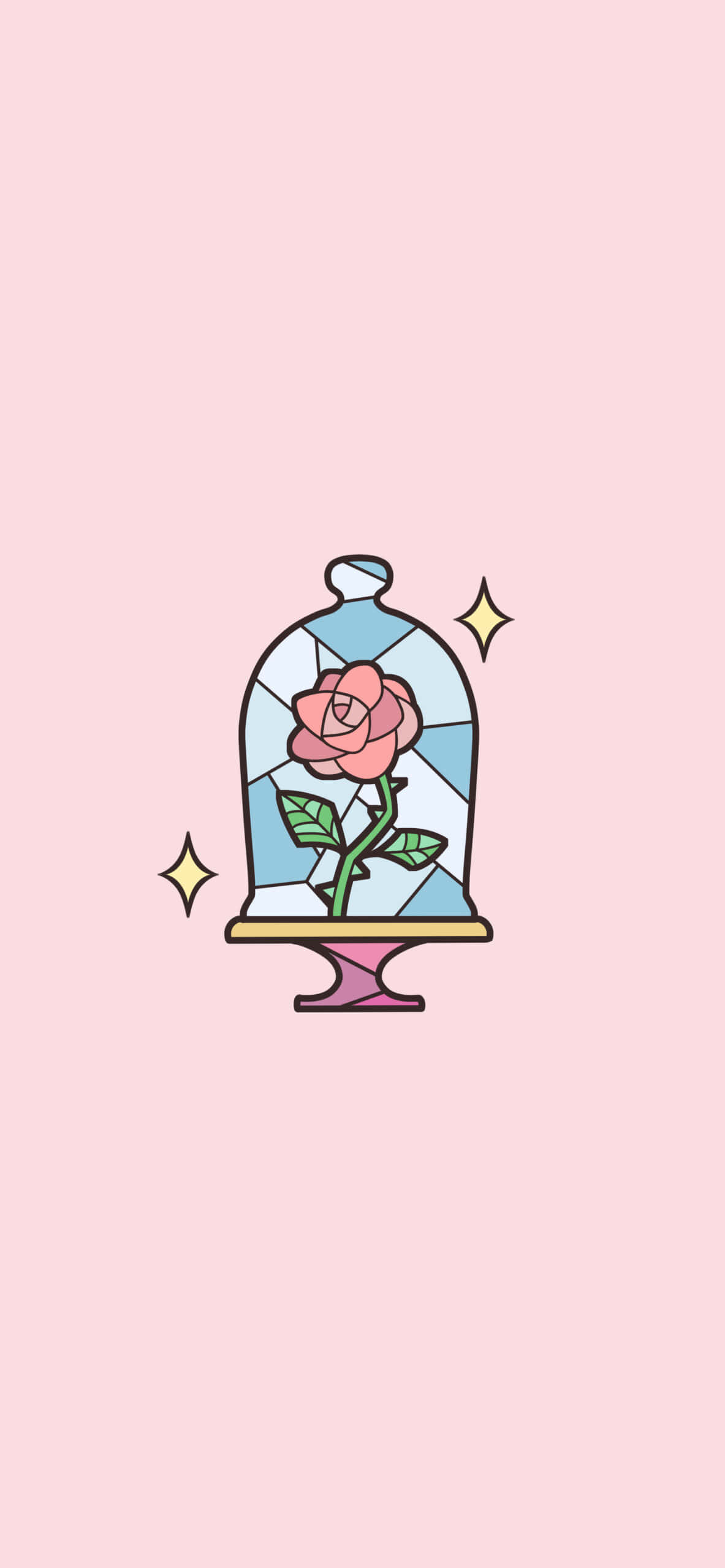 Glass Rose Pink Aesthetic Flower Wallpaper