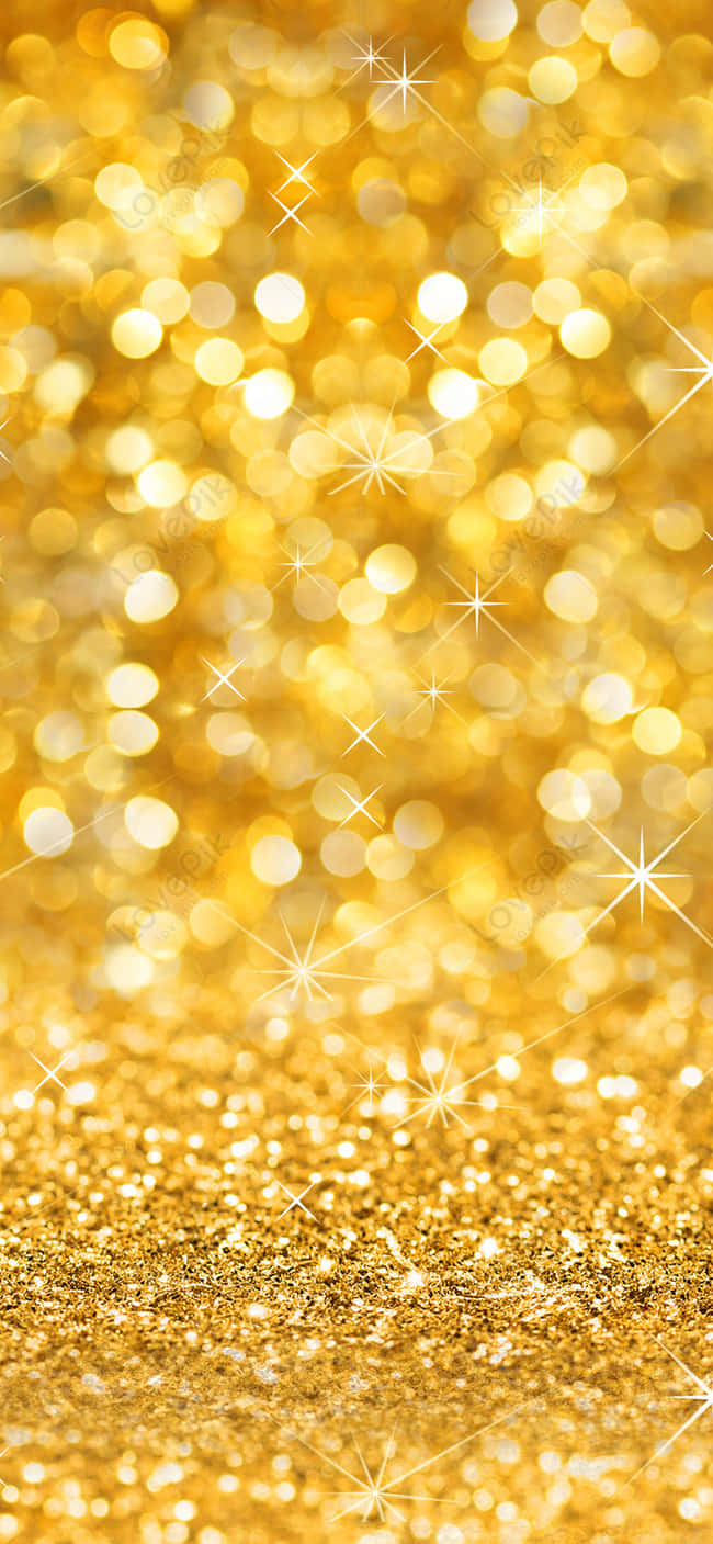 Glitter Sparkles Gold Metallic Background Wallpaper