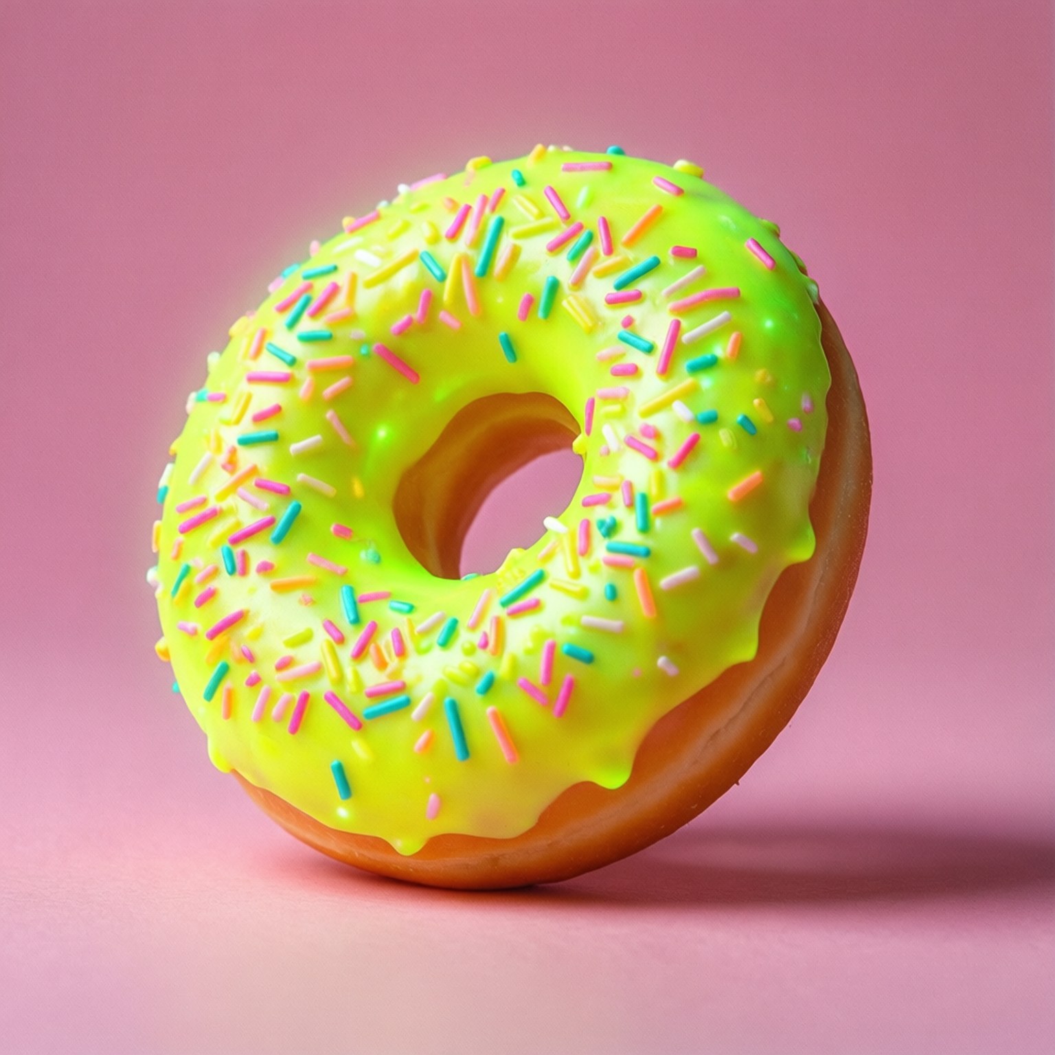 Glow na Neon Donut Wallpaper