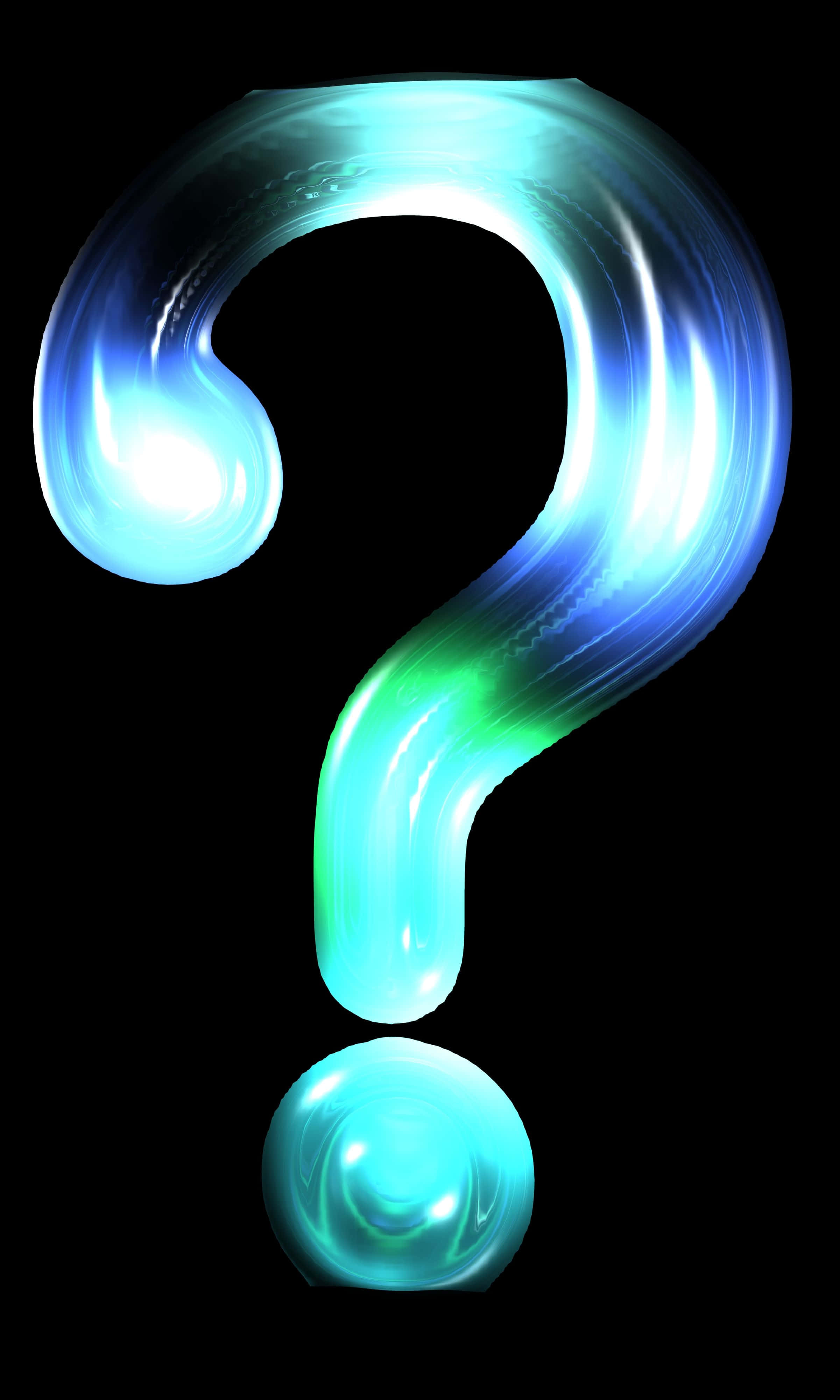Glowing Gradient Question Mark Picture Wallpaper